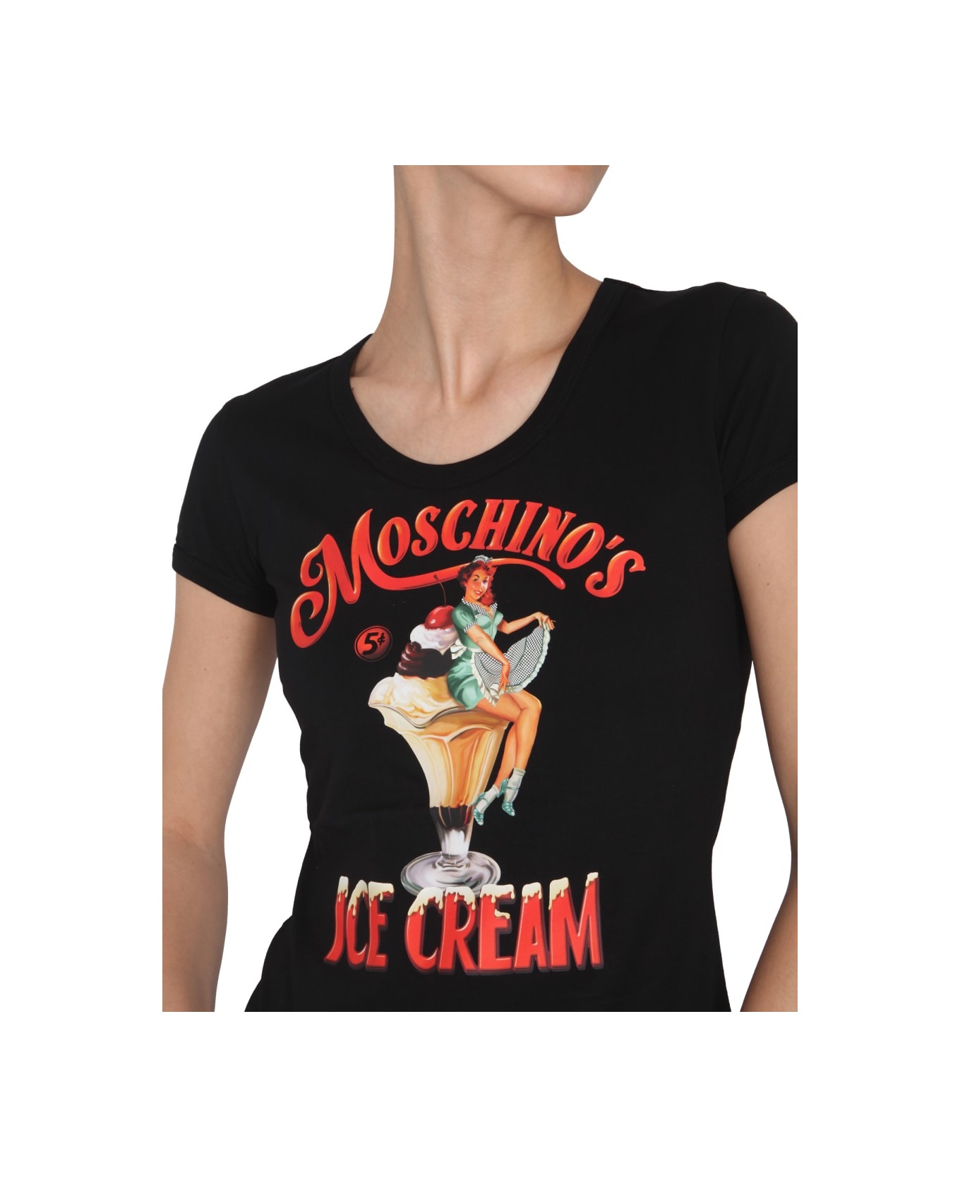 Moschino T-shirt 
ice Cream
 - BLACK