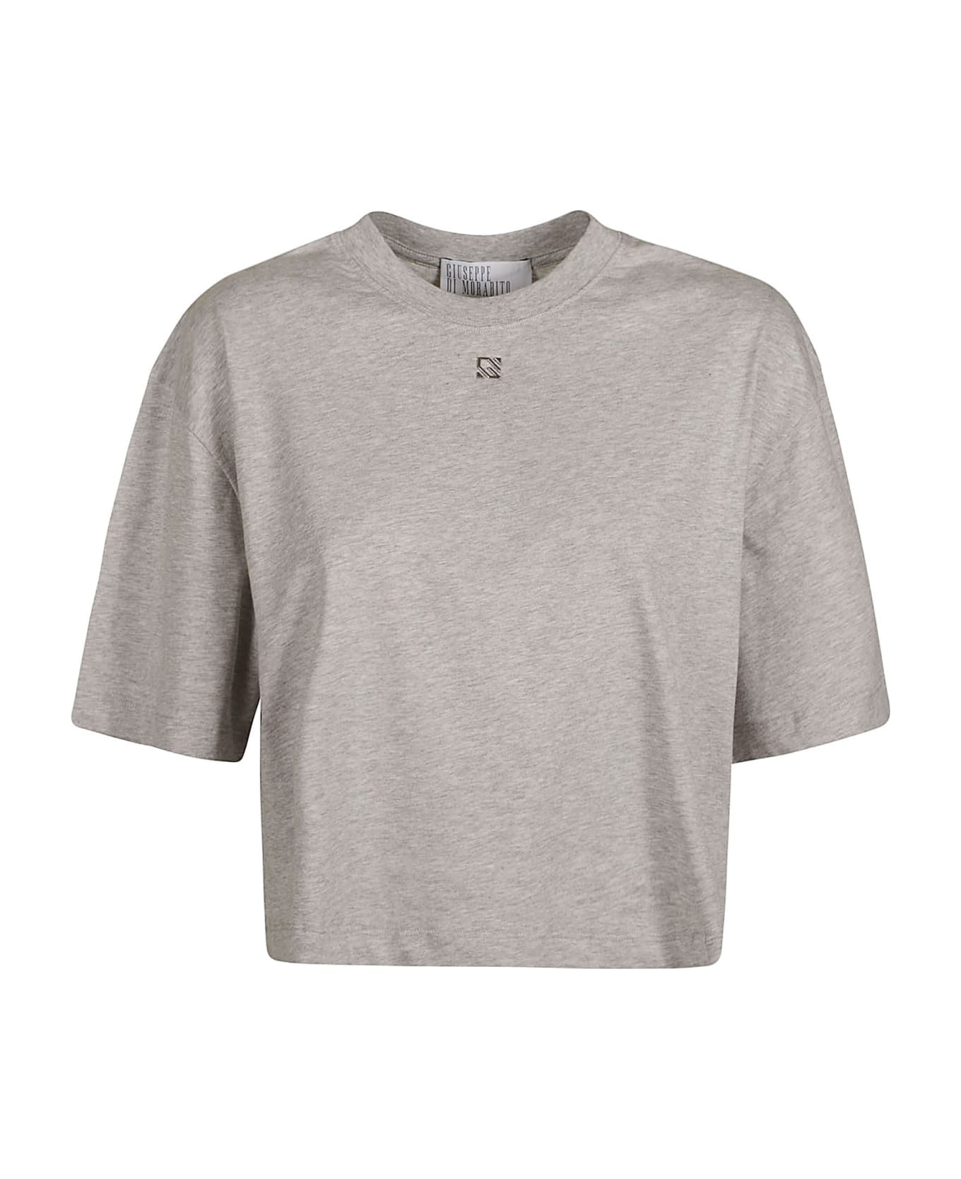 Giuseppe di Morabito Crystal Sleeves T-shirt - Grey