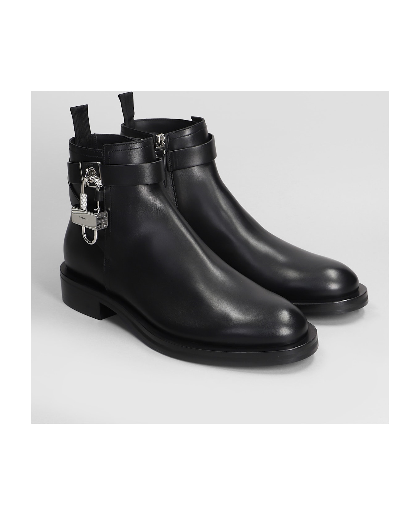 Givenchy Lock Ankle Boots Ankle Boots In Black Leather - black