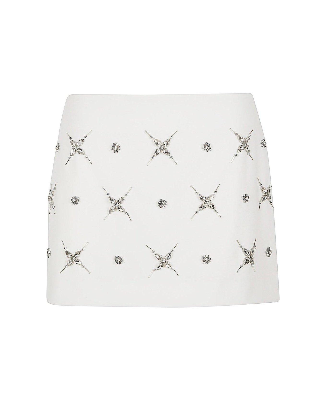 Pinko Embellished Double-layer Mini Skirt Pinko - White