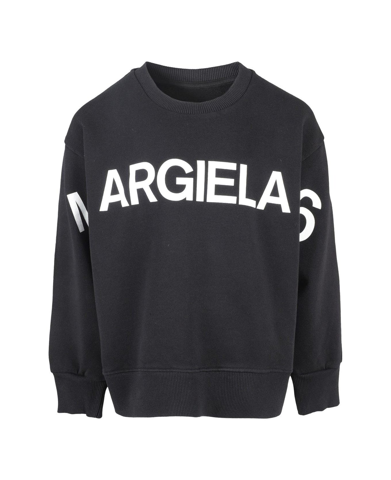 MM6 Maison Margiela Logo Printed Crewneck Sweatshirt - Nero