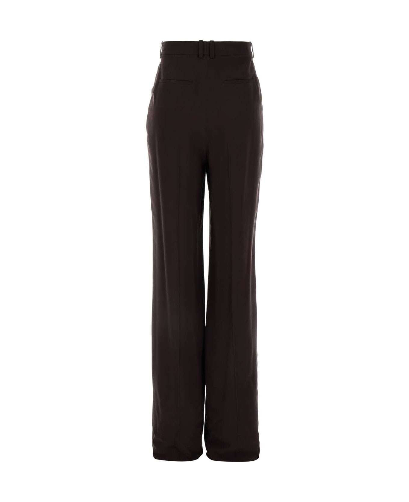 Saint Laurent Brown Crepe Pant - CHOCOLAT