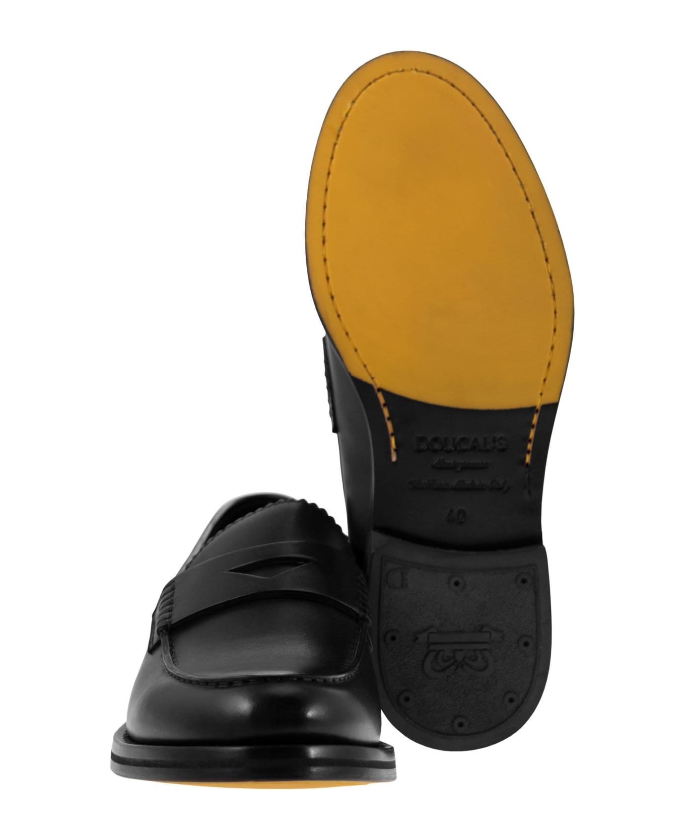 Doucal's Penny - Leather Moccasin - Black