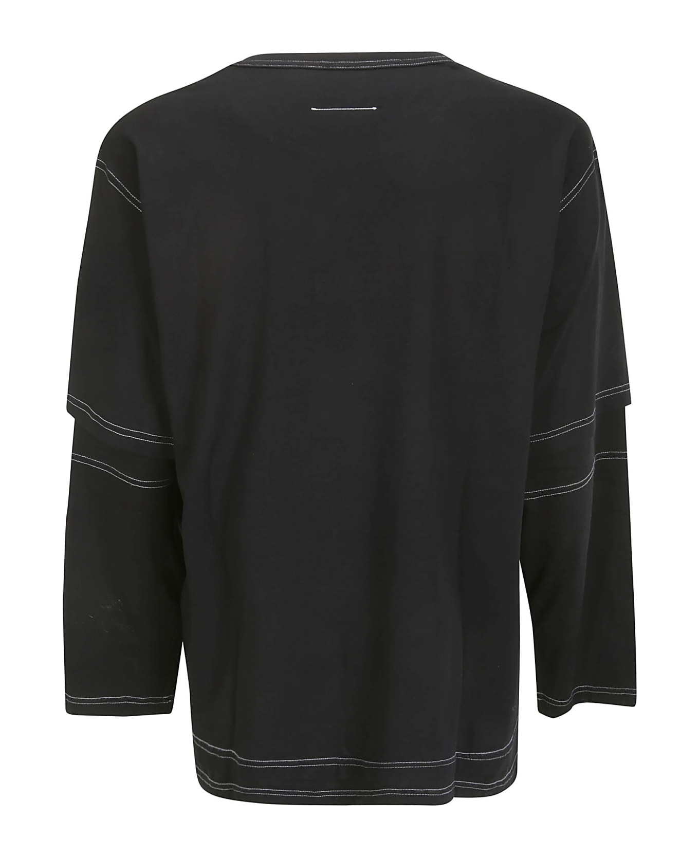 MM6 Maison Margiela Layered Crewneck T-shirt - BLACK シャツ