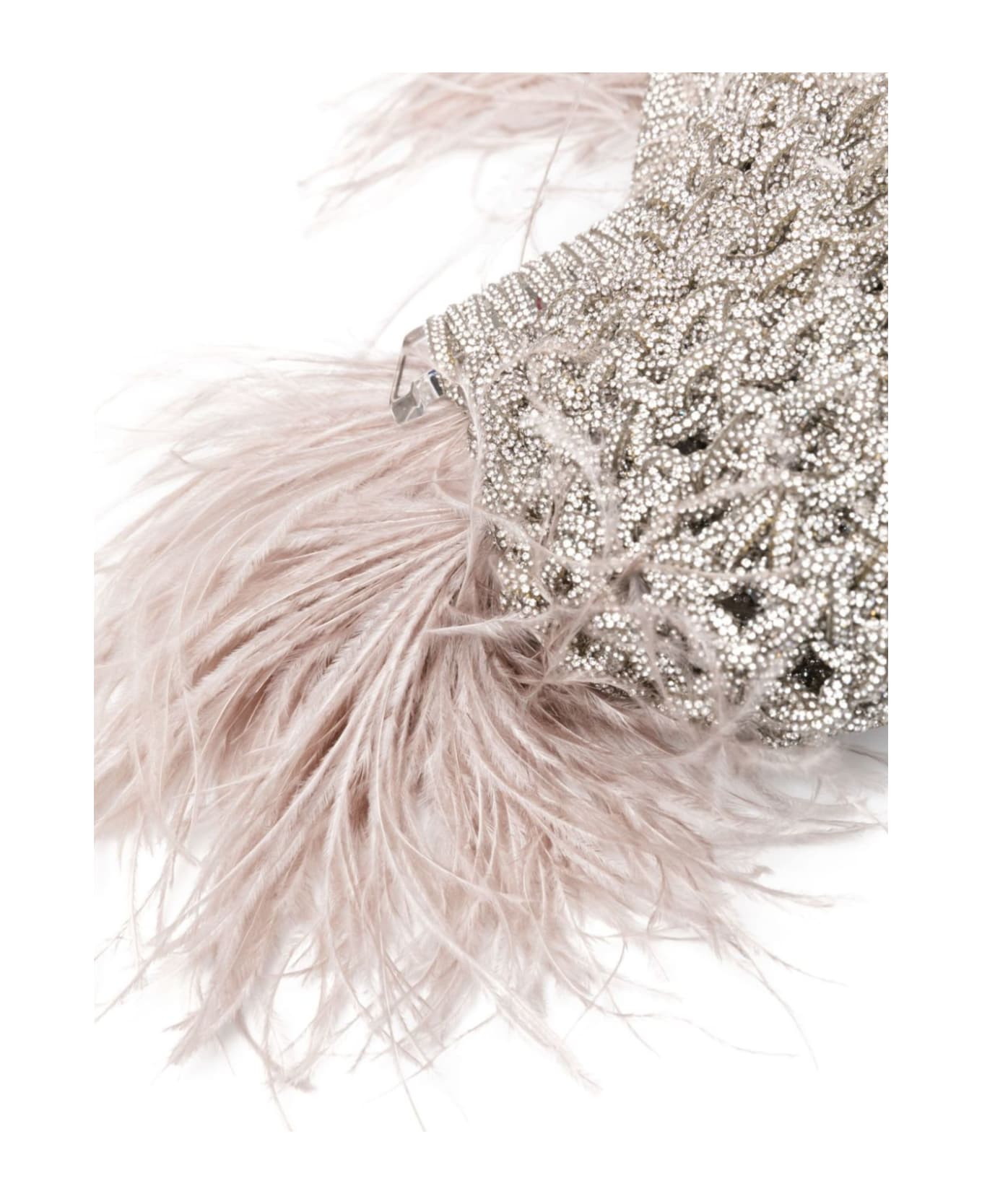 MVP Wardrobe Diamond Plumes Mvp Wardrobe X Hibourama Clutch - Crystal