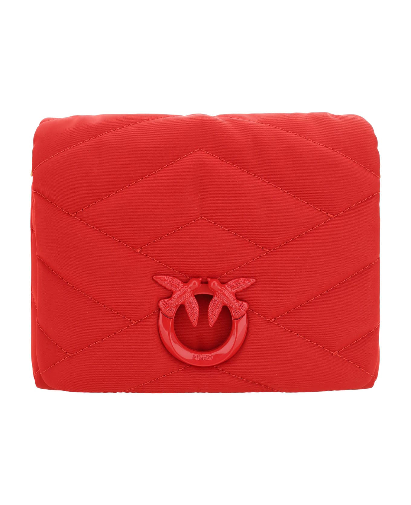Pinko Love Click Puff Shoulder Bag - Rosso-block Color