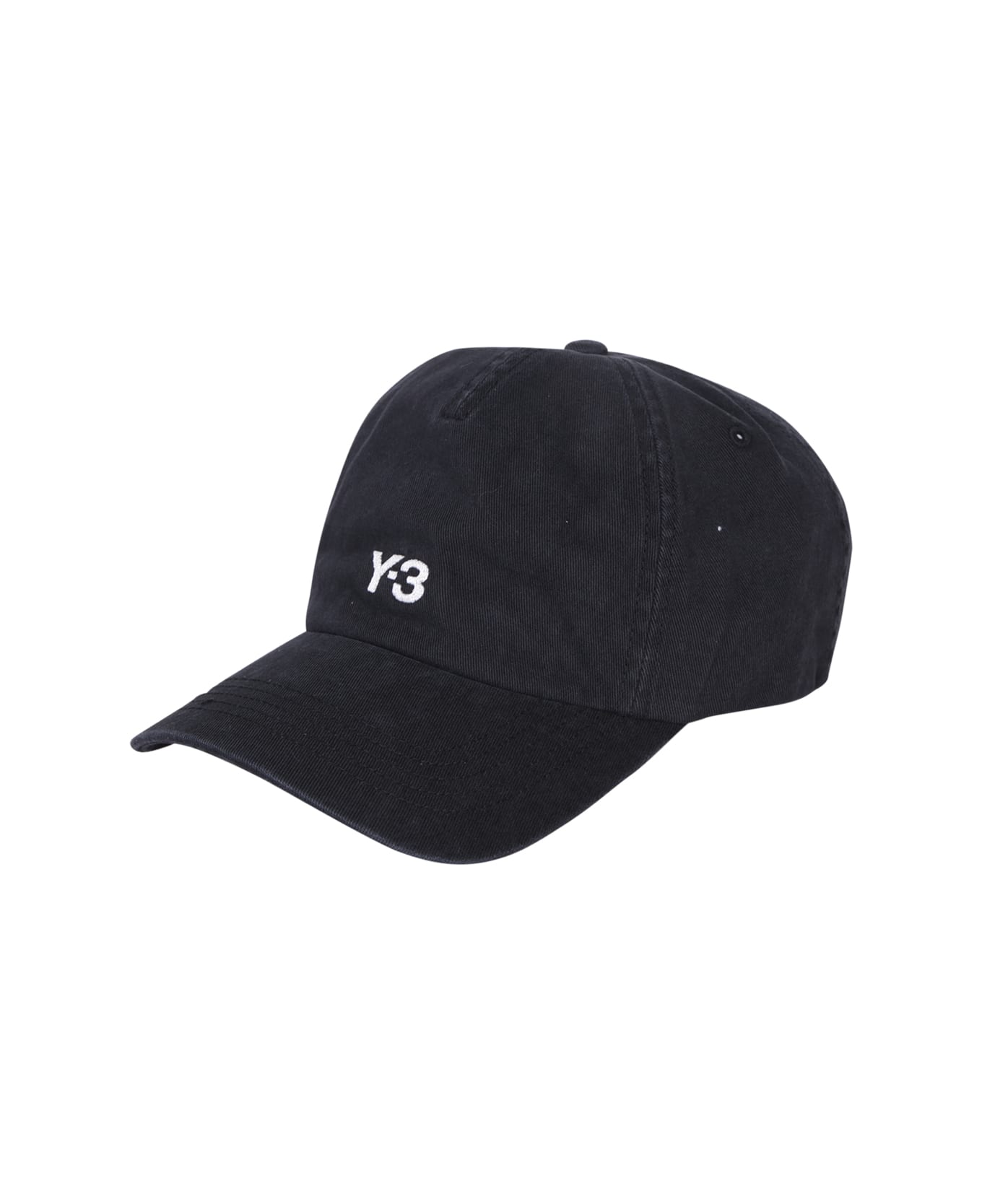Y-3 Logo Embroidered Baseball Cap Hat - Black