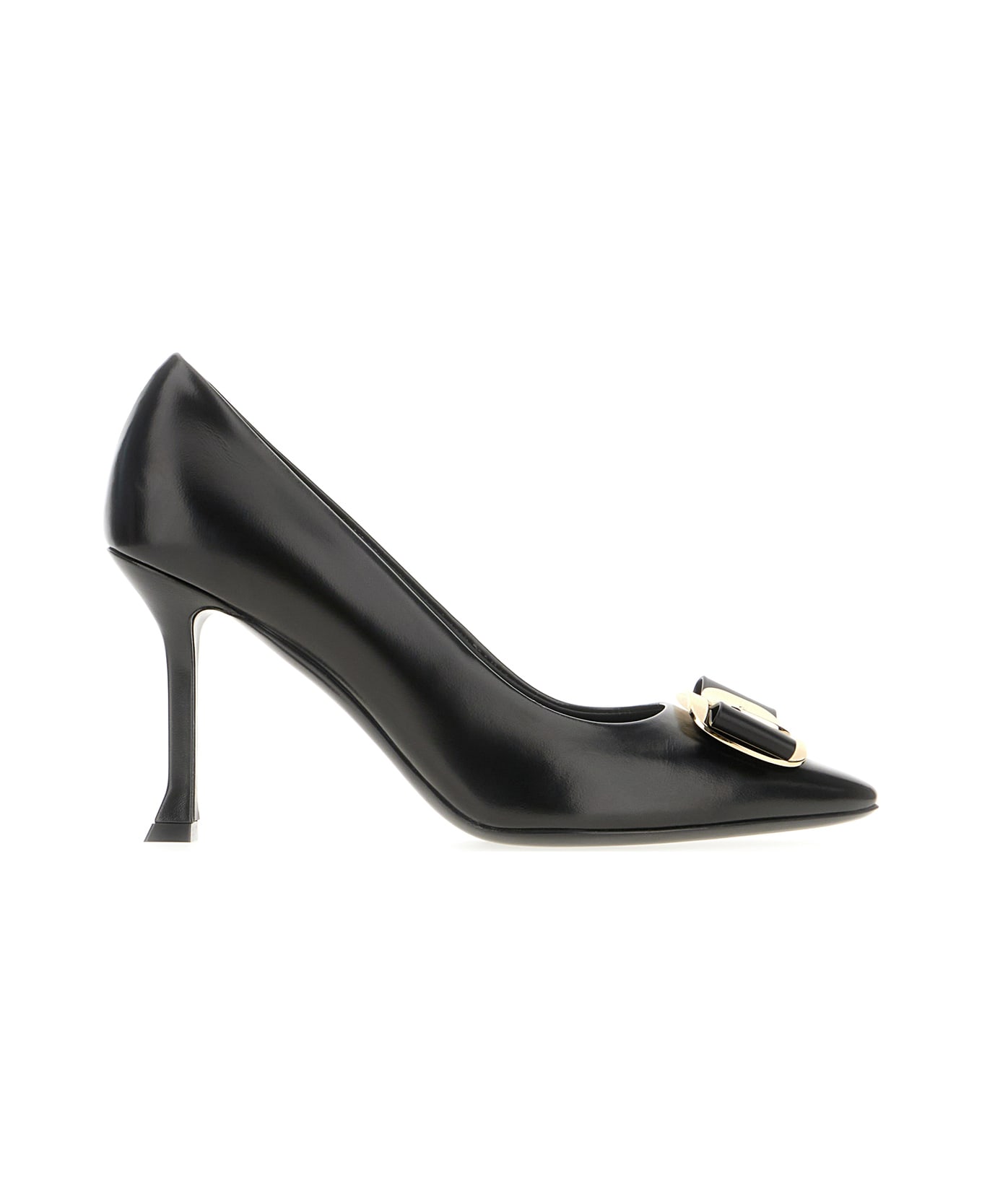 Ferragamo Black Nappa Leather Pumps - Nero