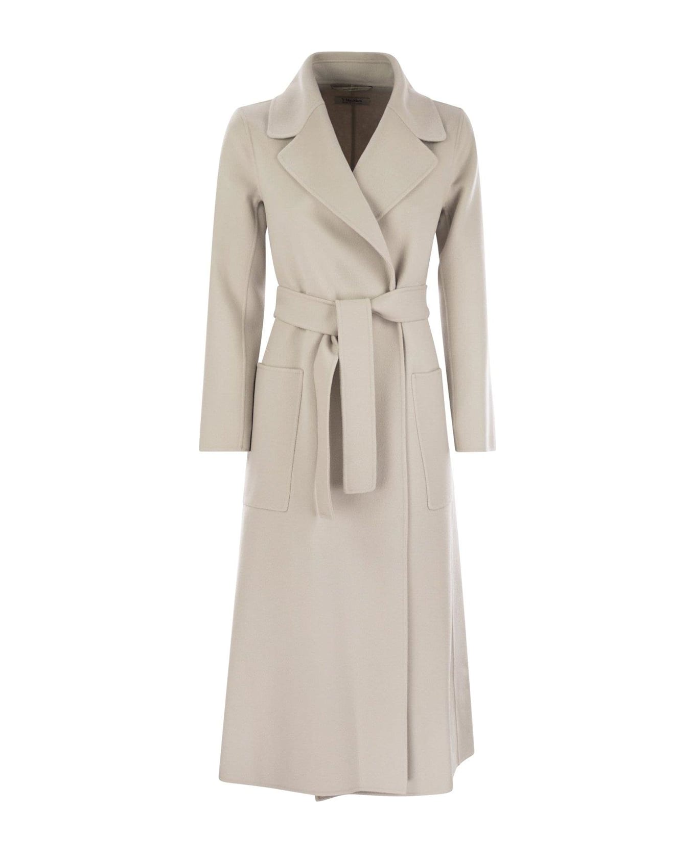 
S Max Mara Belted Long-sleeved Coat - Grey