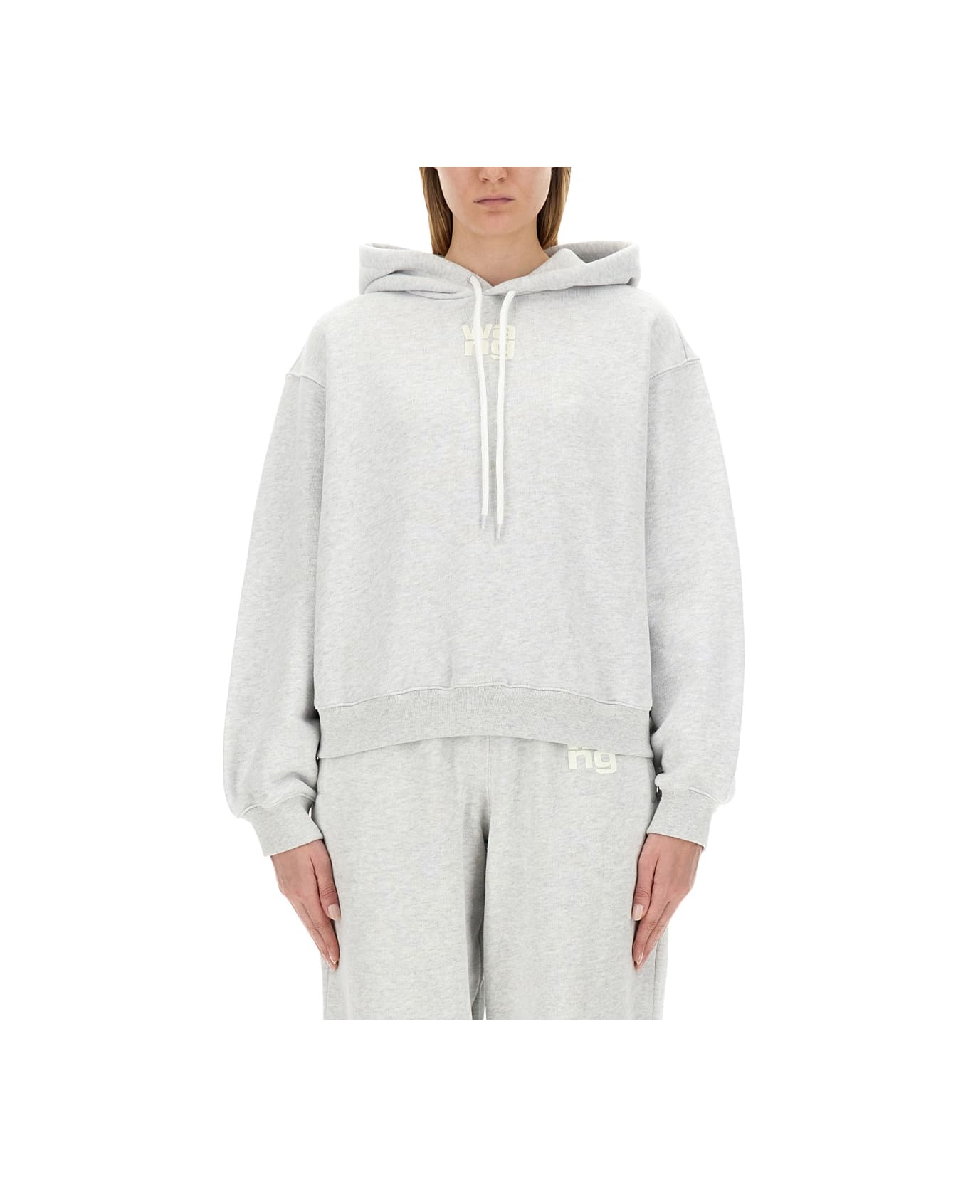 T by Alexander Wang Felpa Con Logo - GREY