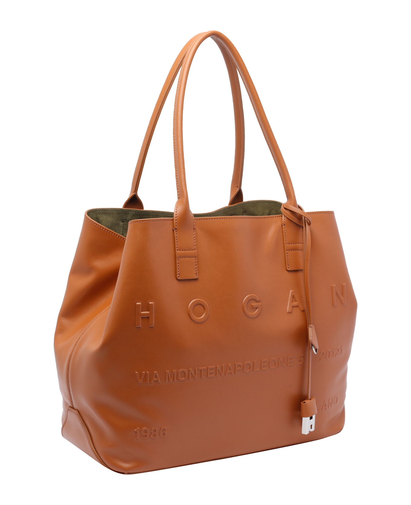 Hogan Shopping Bag Script Medium - Beige
