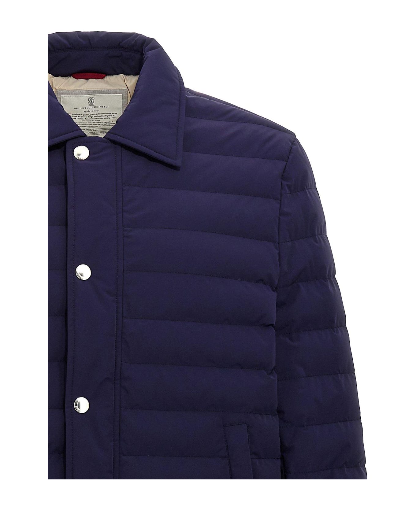 Brunello Cucinelli Padded Shirt Jacket - Blue