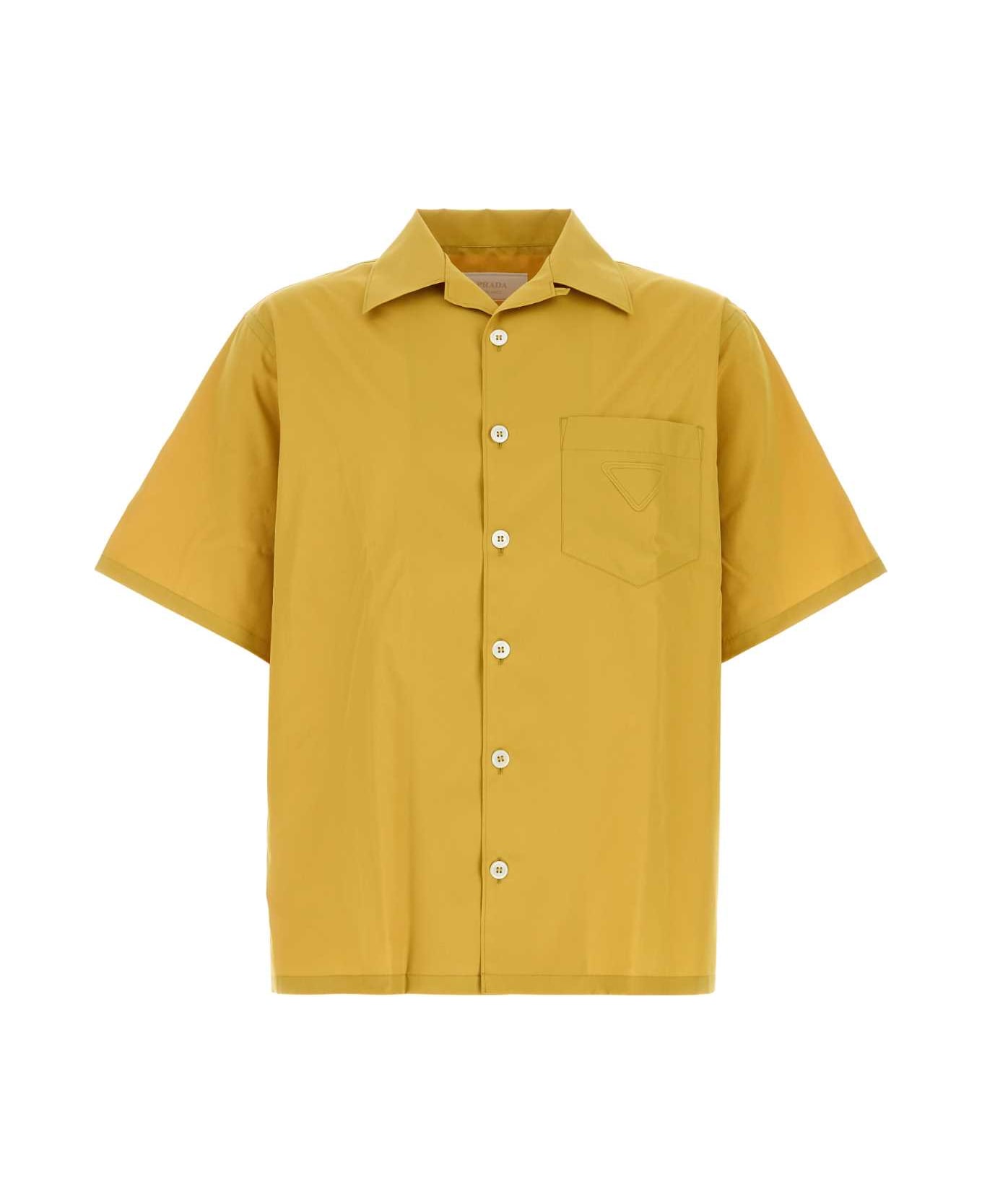 Prada Mustard Poplin Shirt - SENAPE