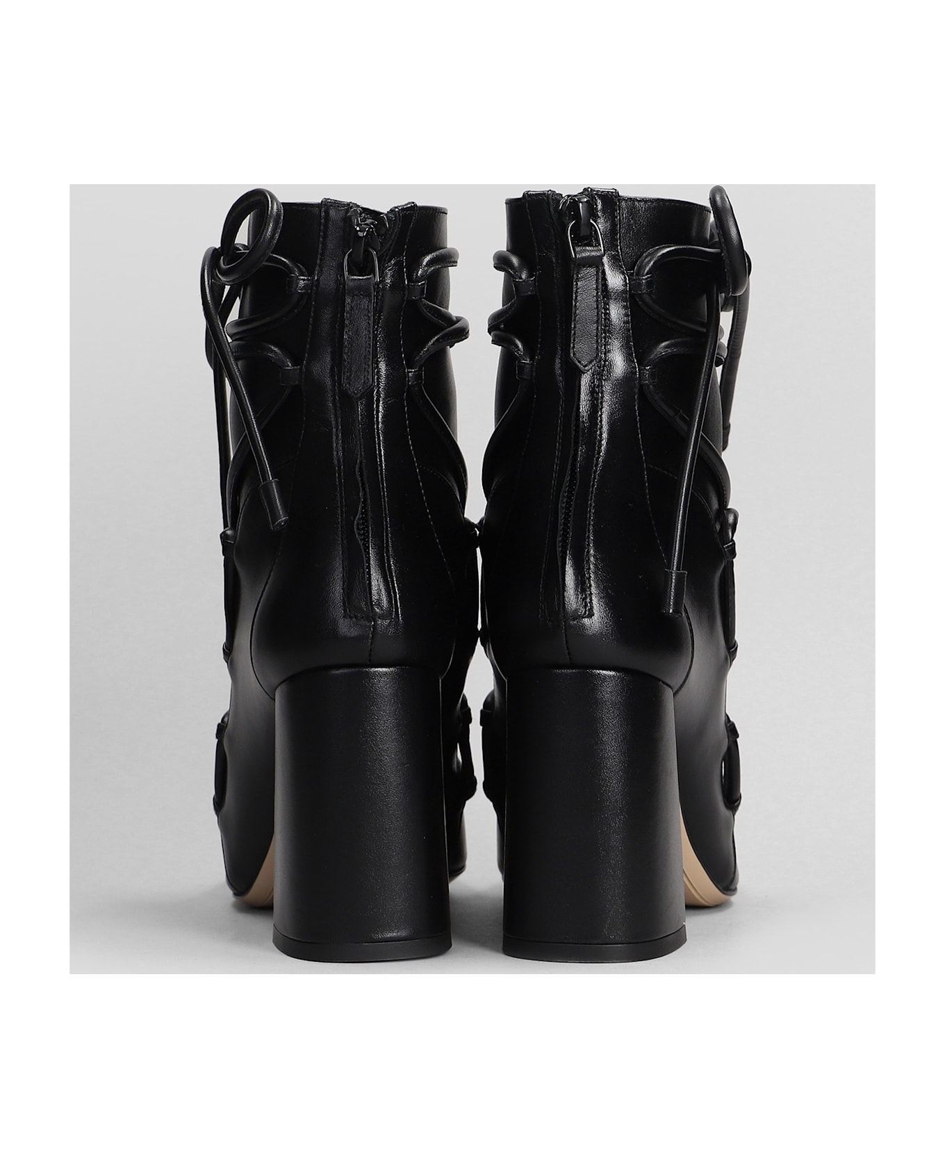 Sophia Webster Havanna High Heels Ankle Boots In Black Leather - black