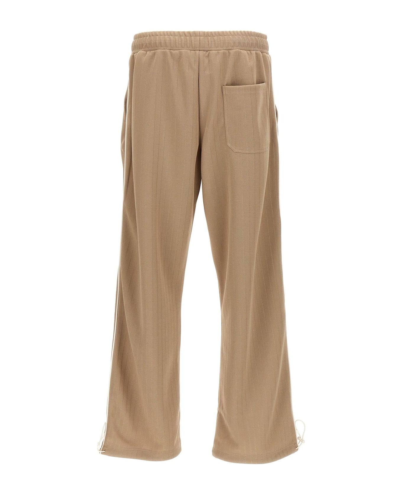 Golden Goose Logo Printed Straight-leg Trousers - Beige