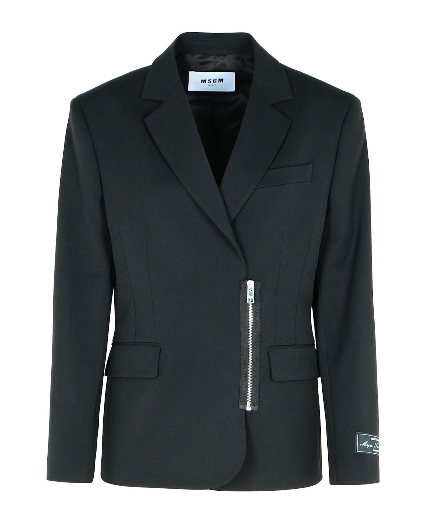 MSGM Black Polyester Blend Jacket - Black