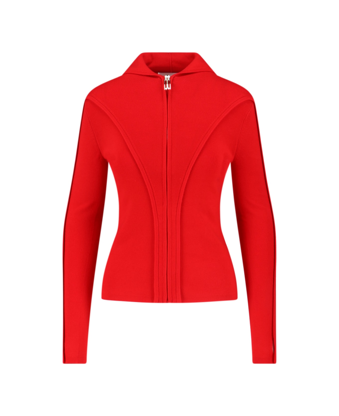 Victoria Beckham Logo Zip Sweatshirt - Red