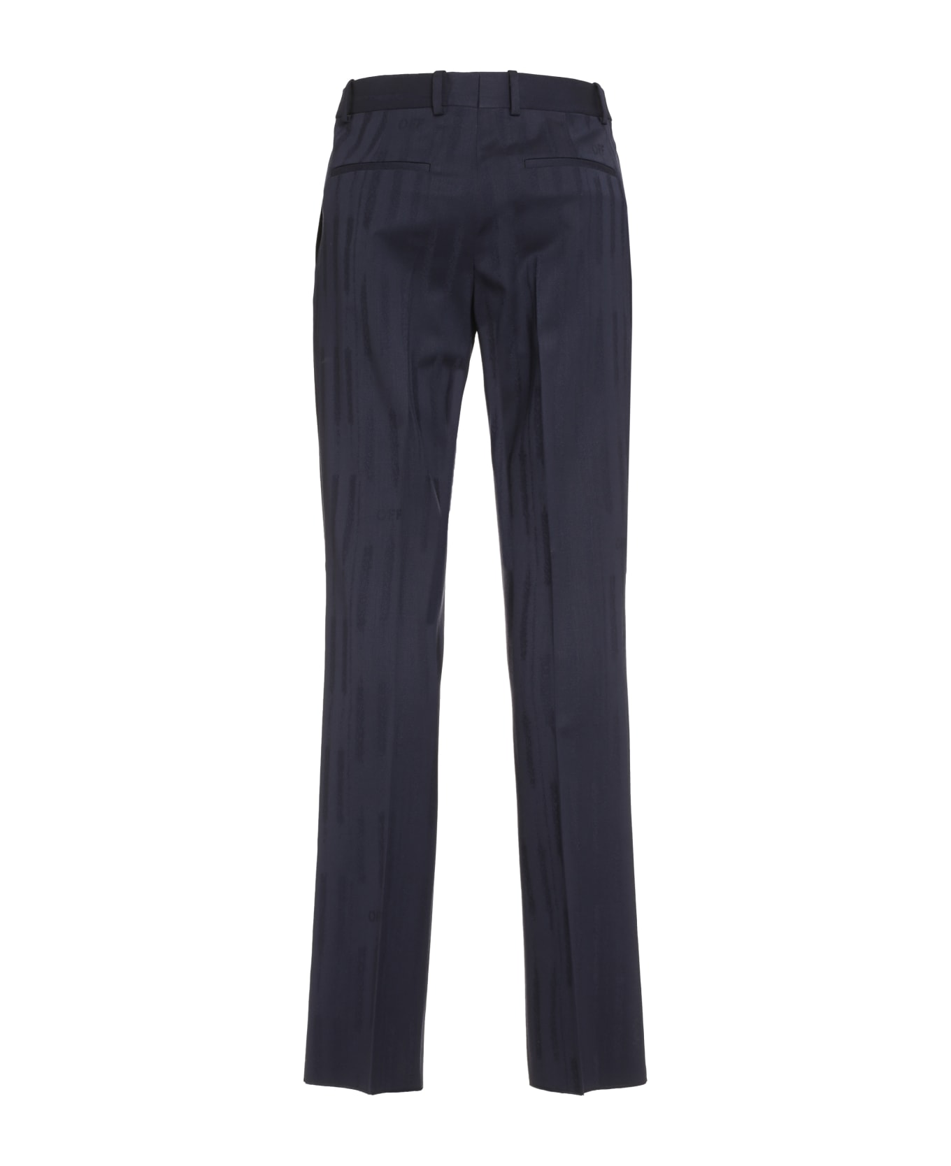Off-White Slim Fit Tailored Trousers - blue ボトムス