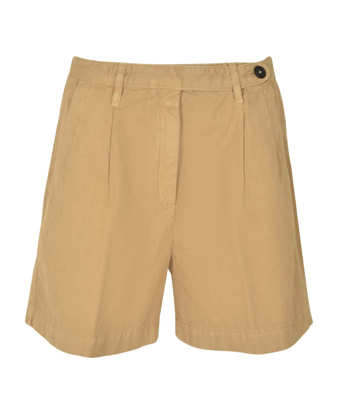 Massimo Alba Wrap Buttoned Shorts - Sand