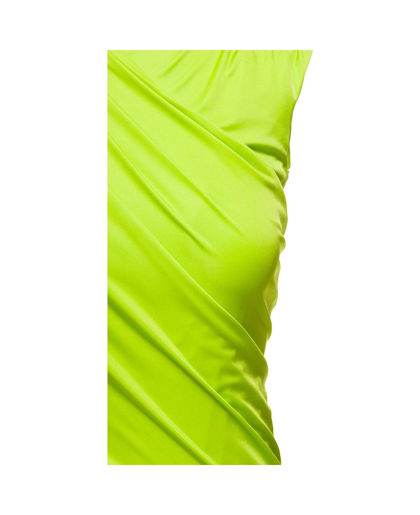Versace Green Sleeveless Draped Mini Dress In Viscosa Woman - Green