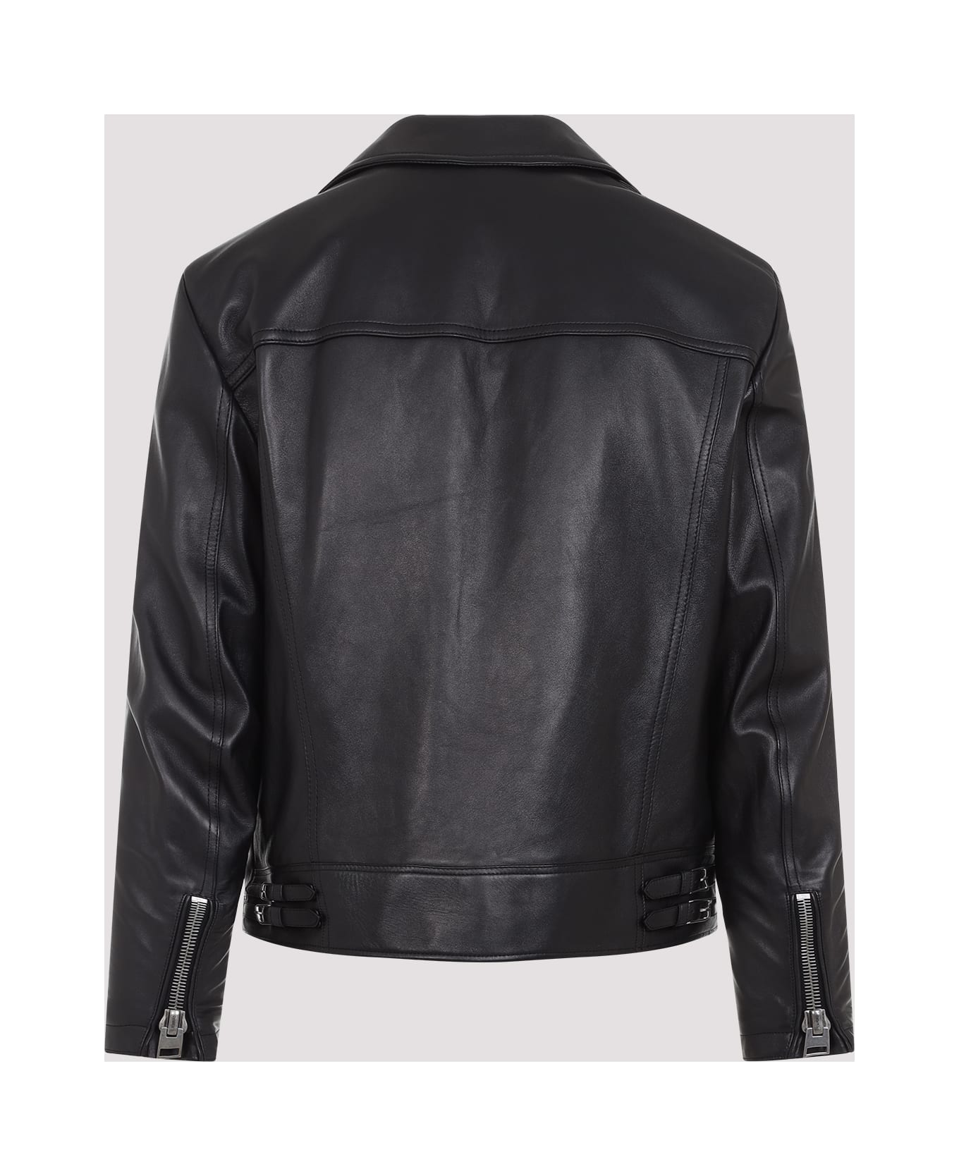 Tom Ford Lamb Leather Biker Jacket - Black