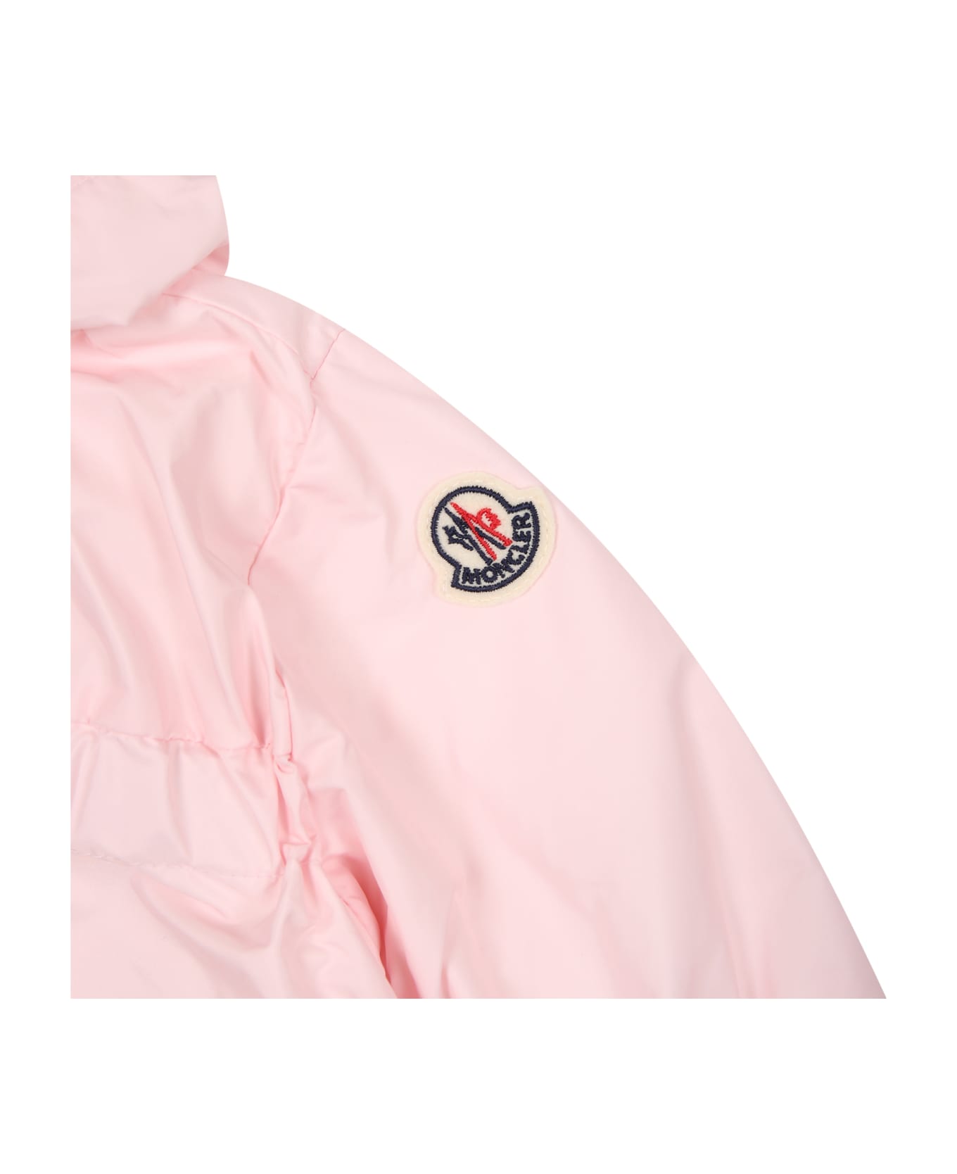 Moncler Windbreaker For Baby Girl With Logo - Pink コート＆ジャケット