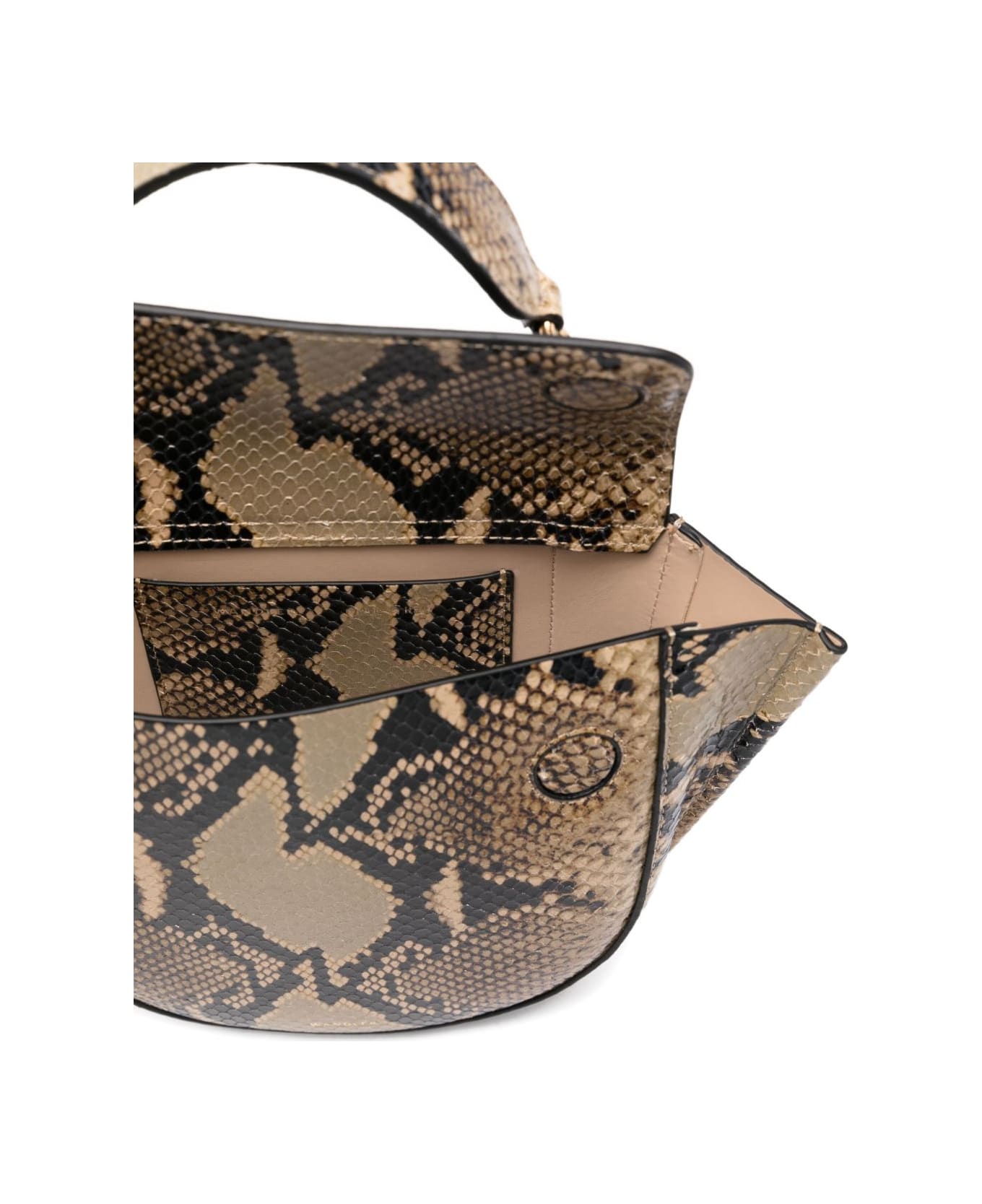 Wandler Hortensia Mini Bag In Beige Python - Beige