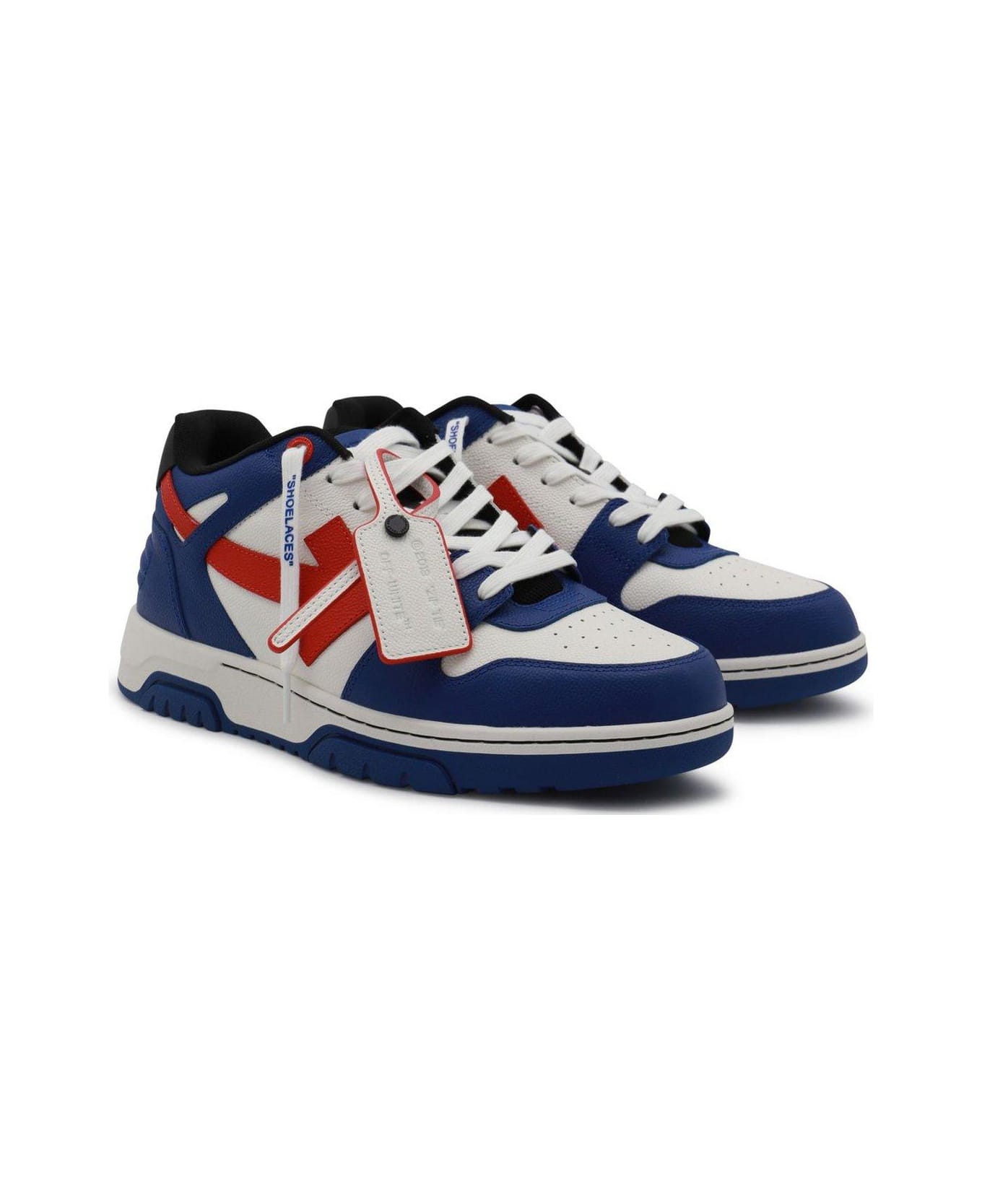 Off-White Out Of Office Lace-up Sneakers - BLUE/RED