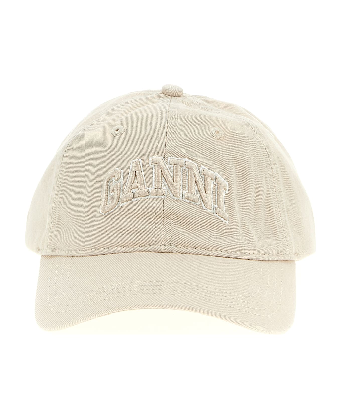 Ganni Embroidery Cap - White