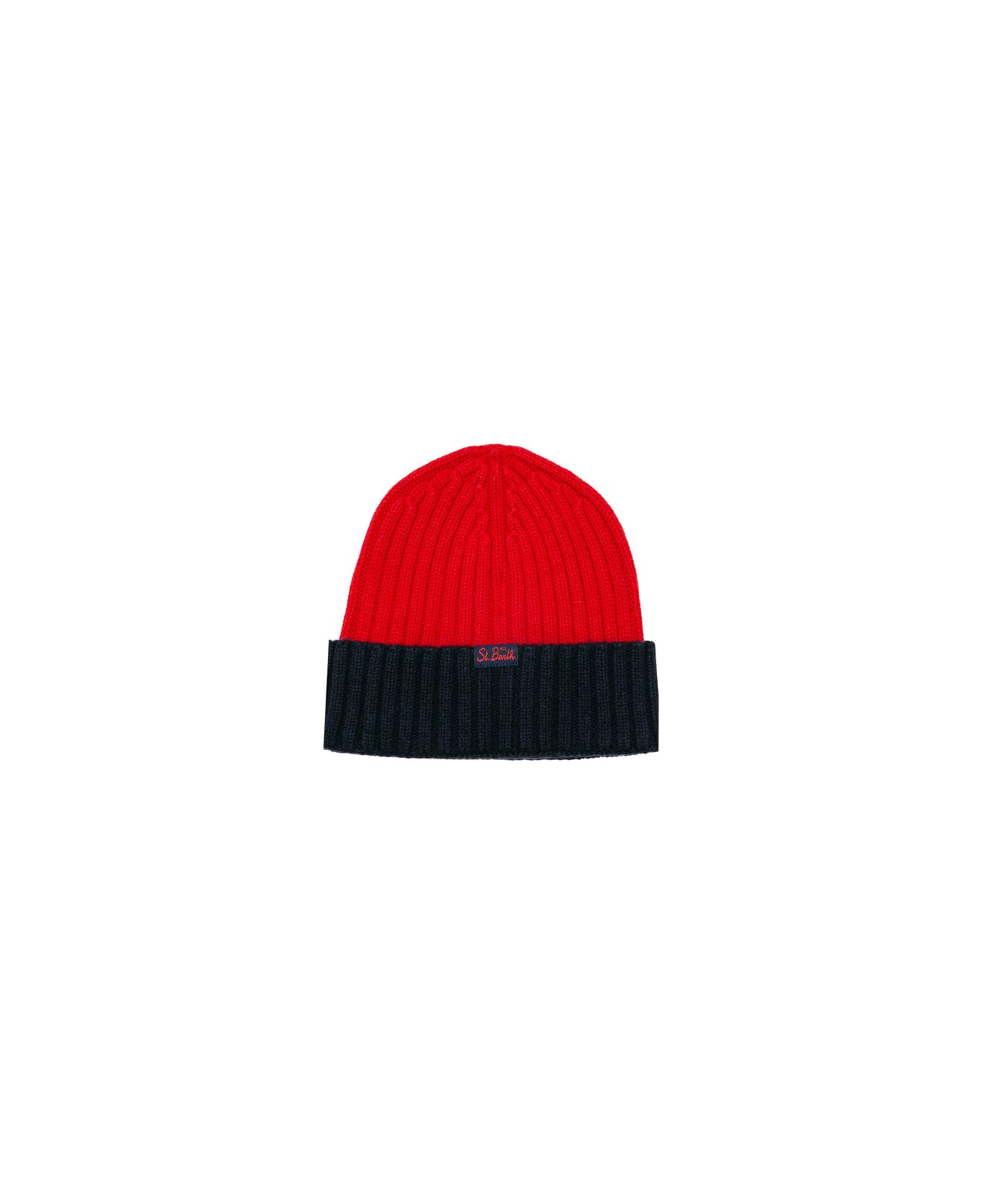 MC2 Saint Barth Blended Cashmere Hat With Cortina Embroidery - RED