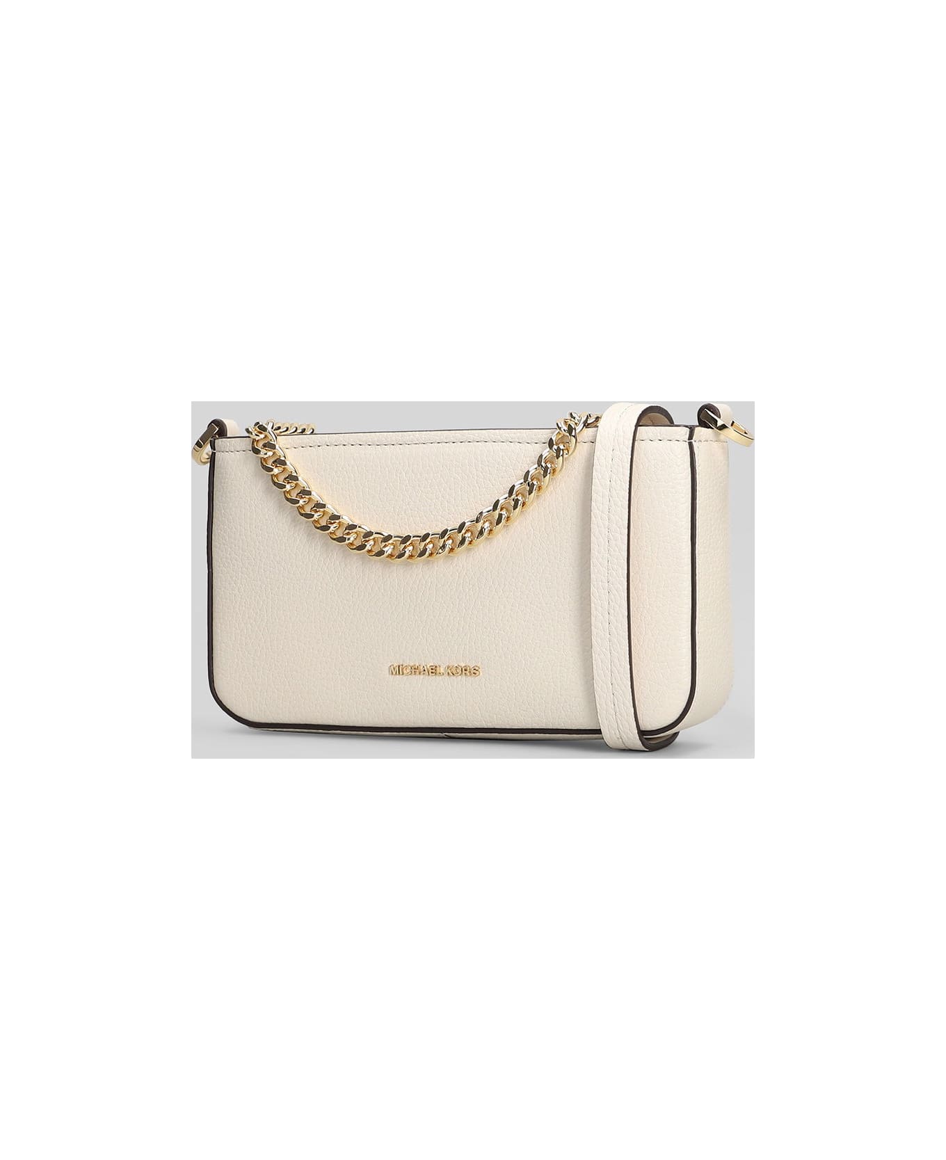 Michael Kors Bryant Shoulder Bag In Beige Leather - beige