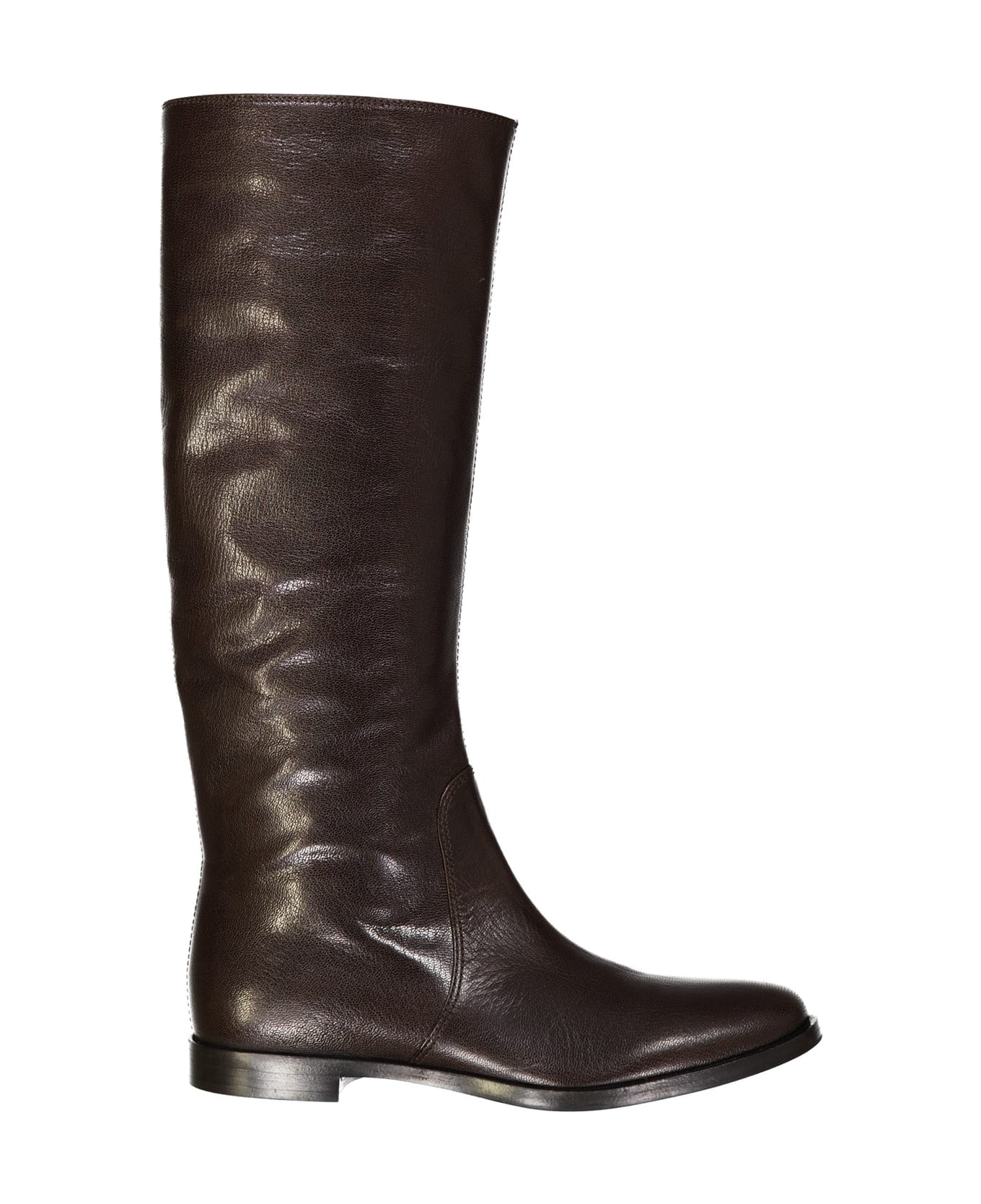 Sergio Rossi Leather Boots - Brown