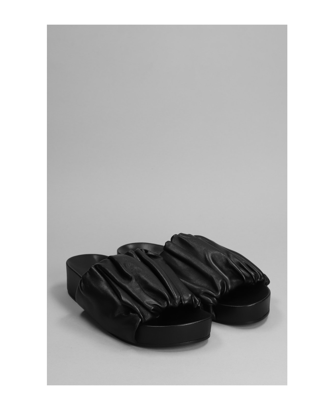 Jil Sander Slipper-mule In Black Leather - black