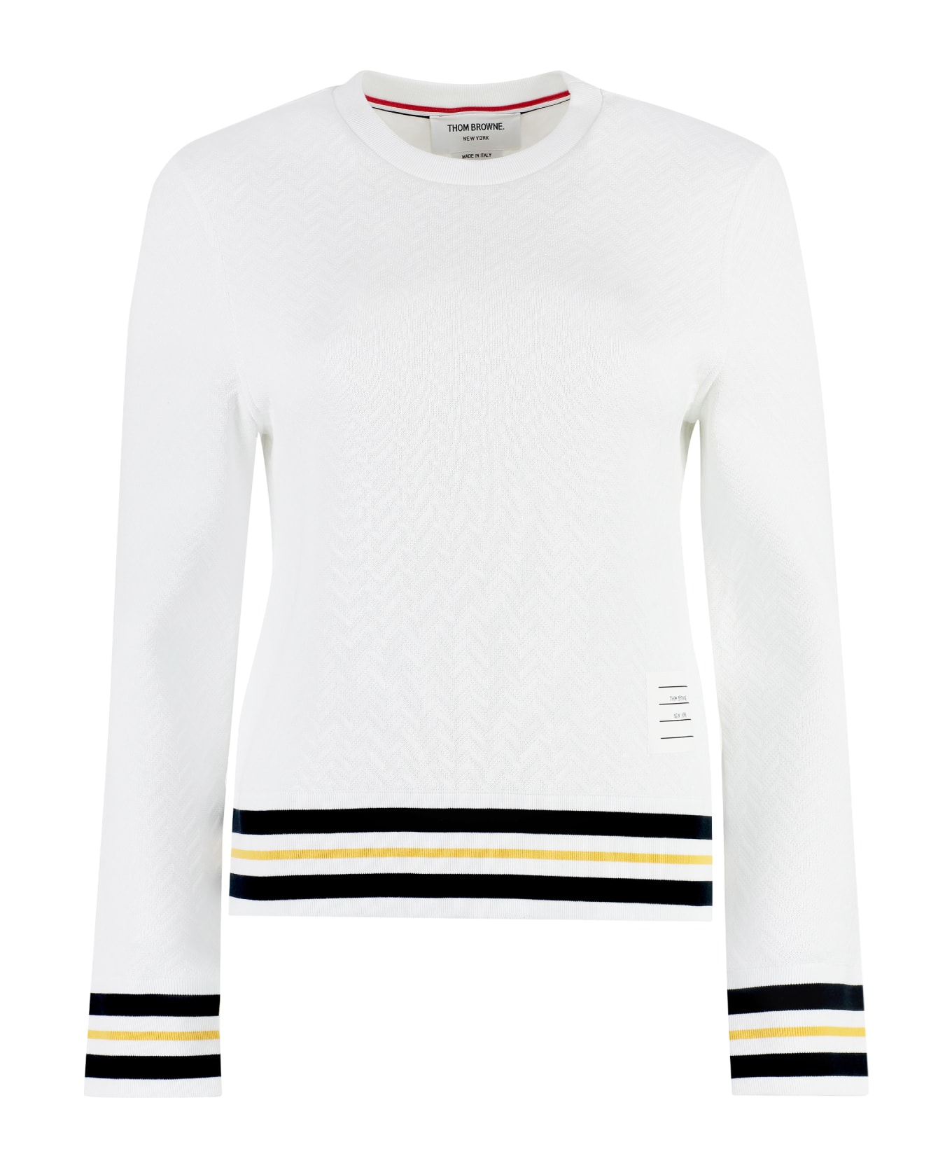 Thom Browne Cotton-blend Sweatshirt - White