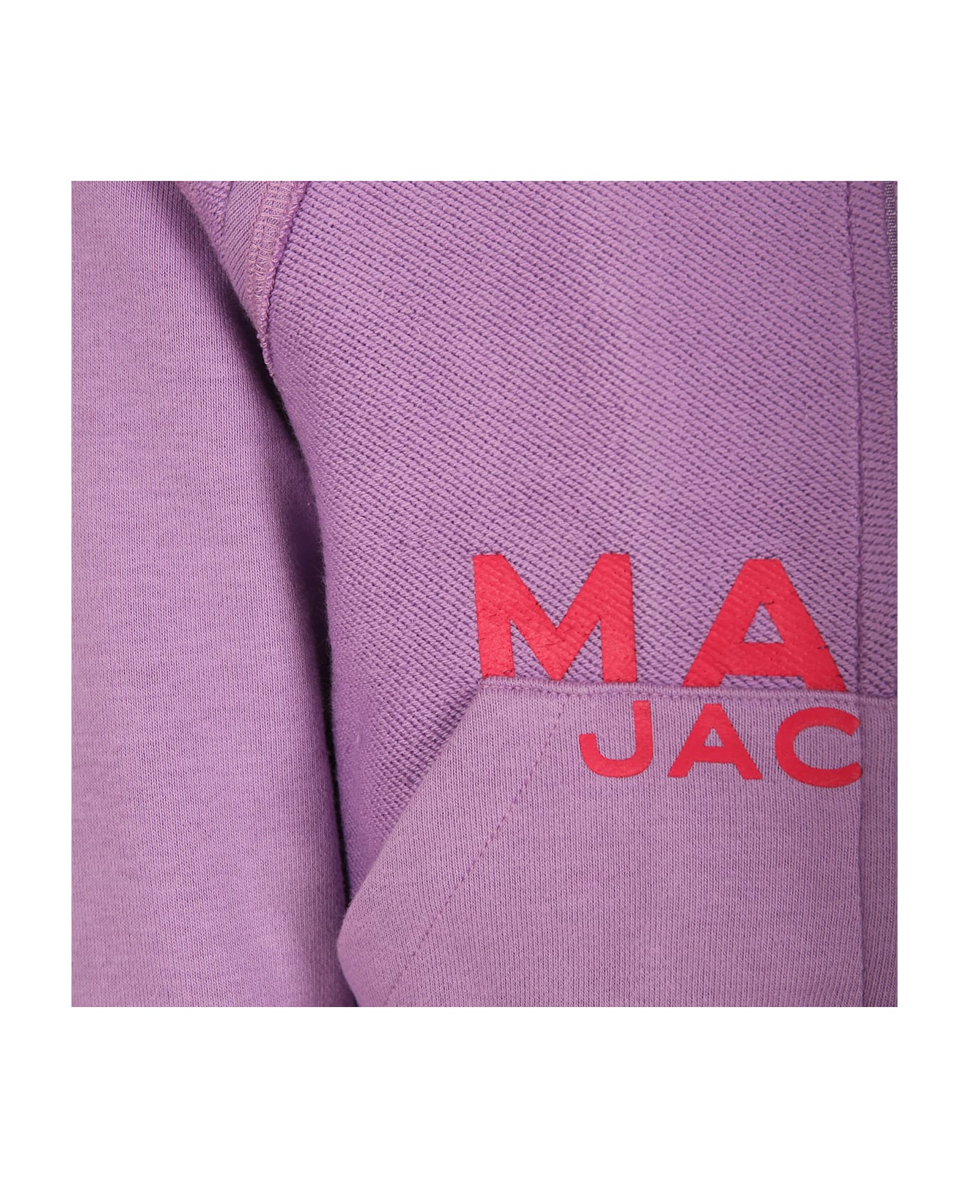 Little Marc Jacobs Purple Sweatshirt For Girl With Logo - Violetto