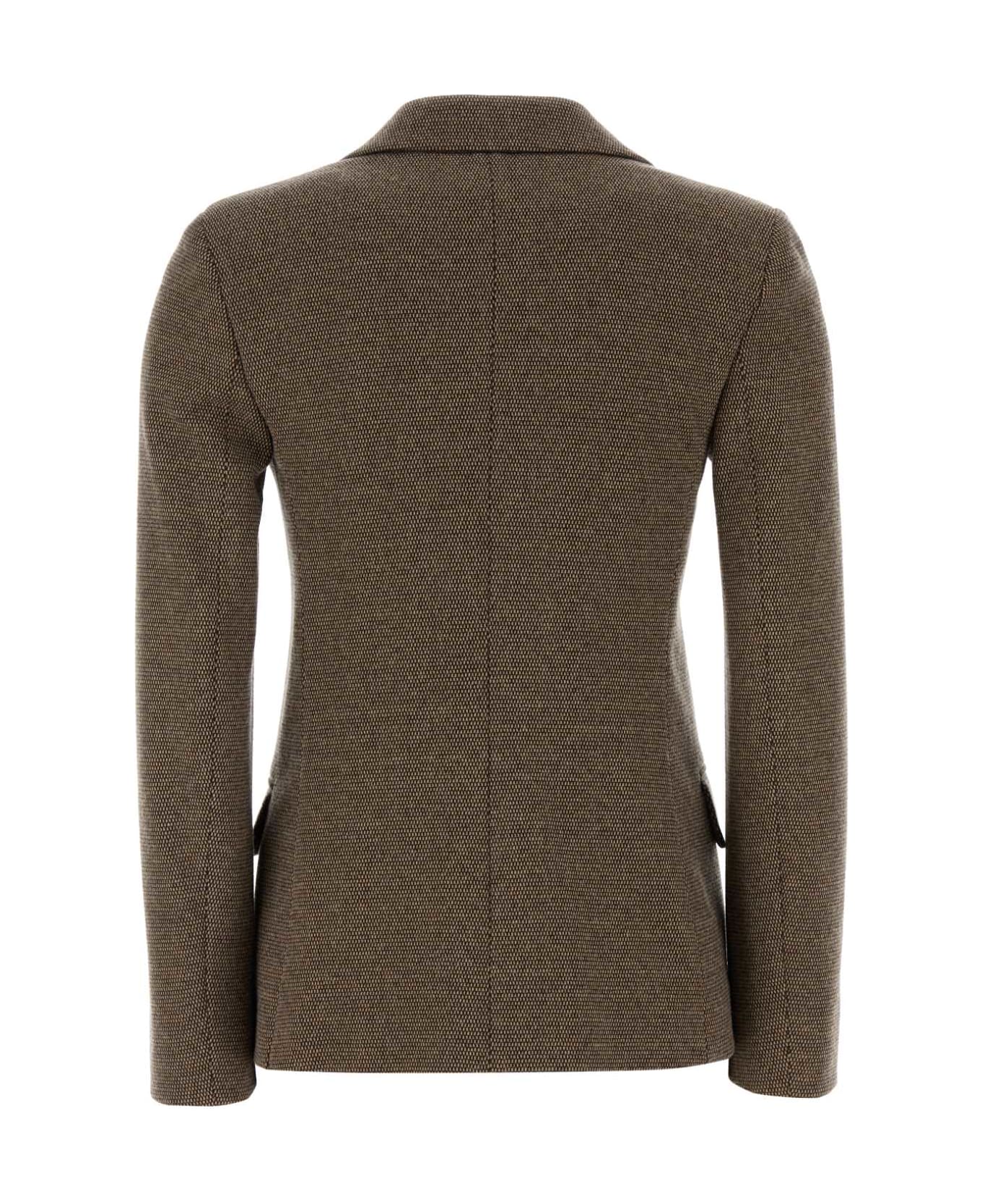 Weekend Max Mara Embroidered Jersey Dilly Blazer - CIOCCOLATO