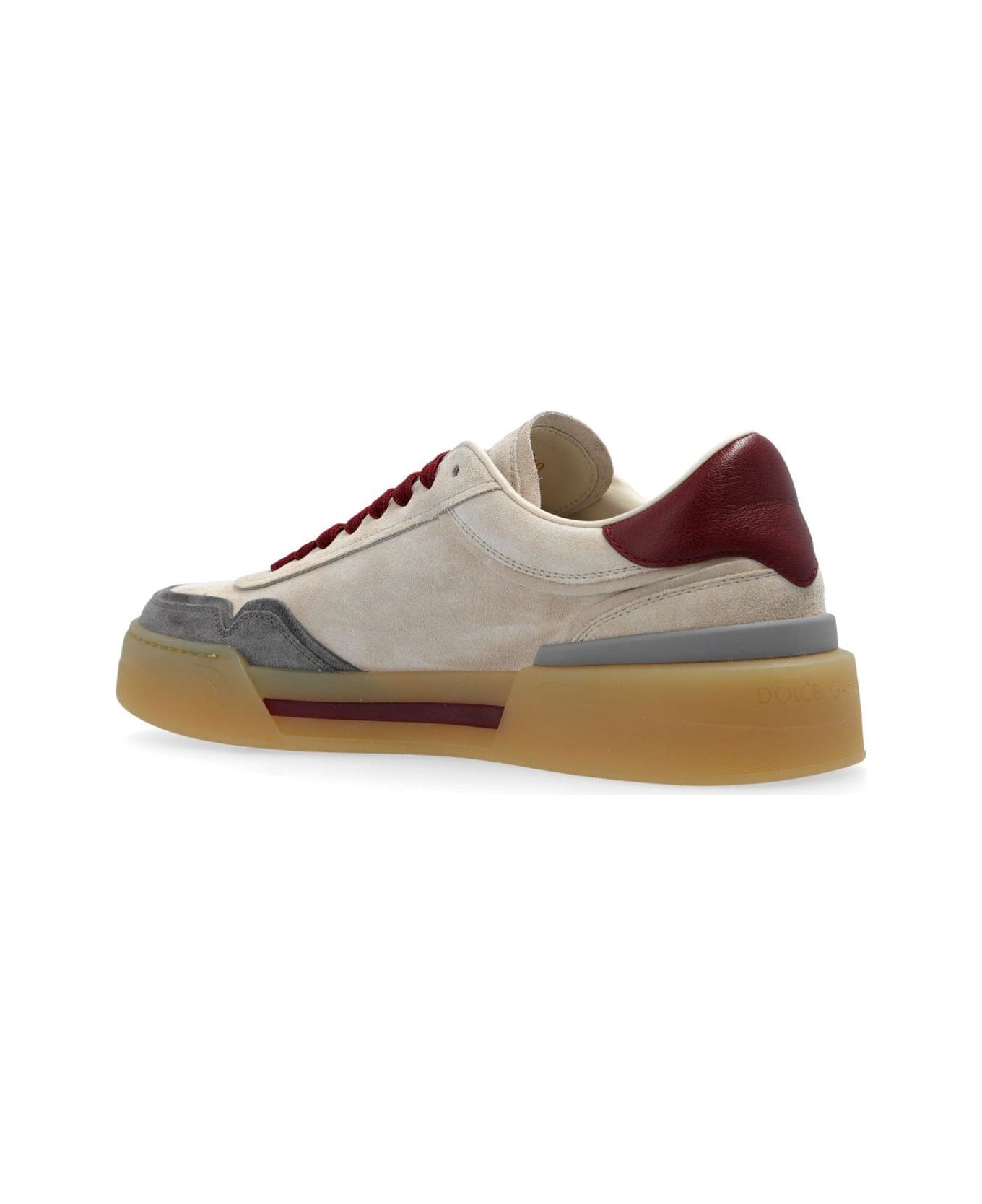 Dolce & Gabbana New Roma Low-top Sneakers - Avorio/grigio/vino