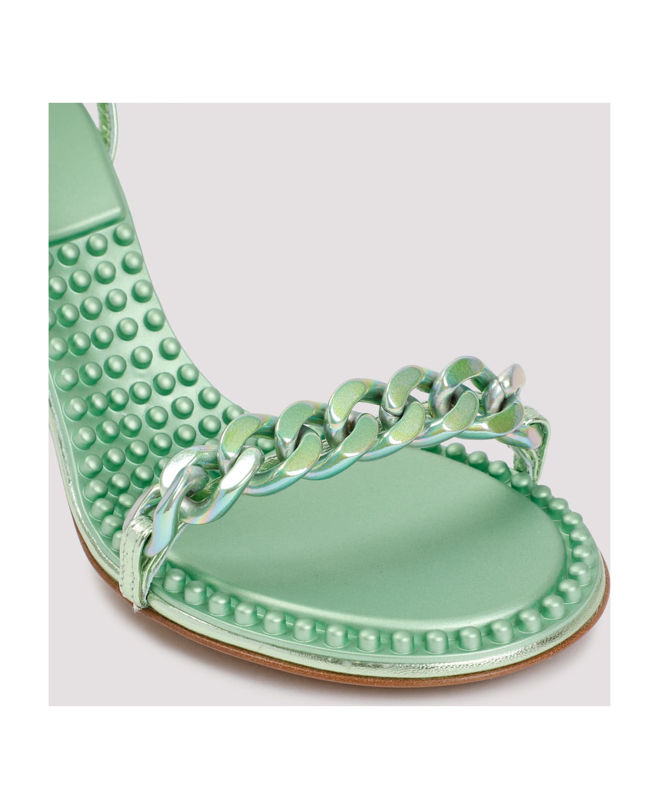 Bottega Veneta Dot Heeled Sandals - Pistachio