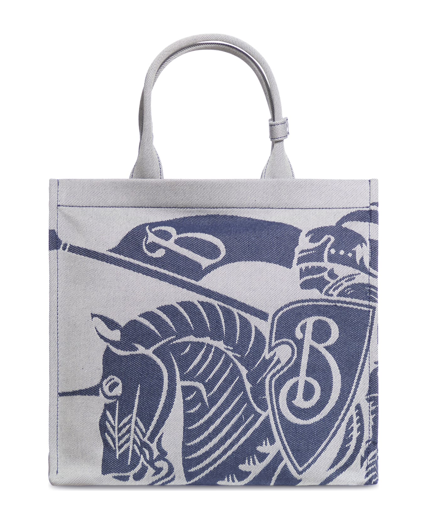 Burberry Embroidered Canvas Shopping Bag - KNIGHT トートバッグ