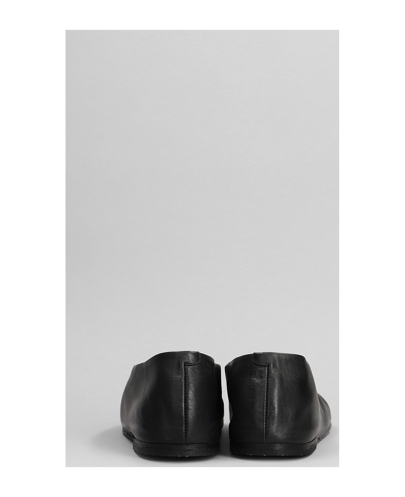 Marsell Coltellaccio Ballet Flats In Black Leather - black