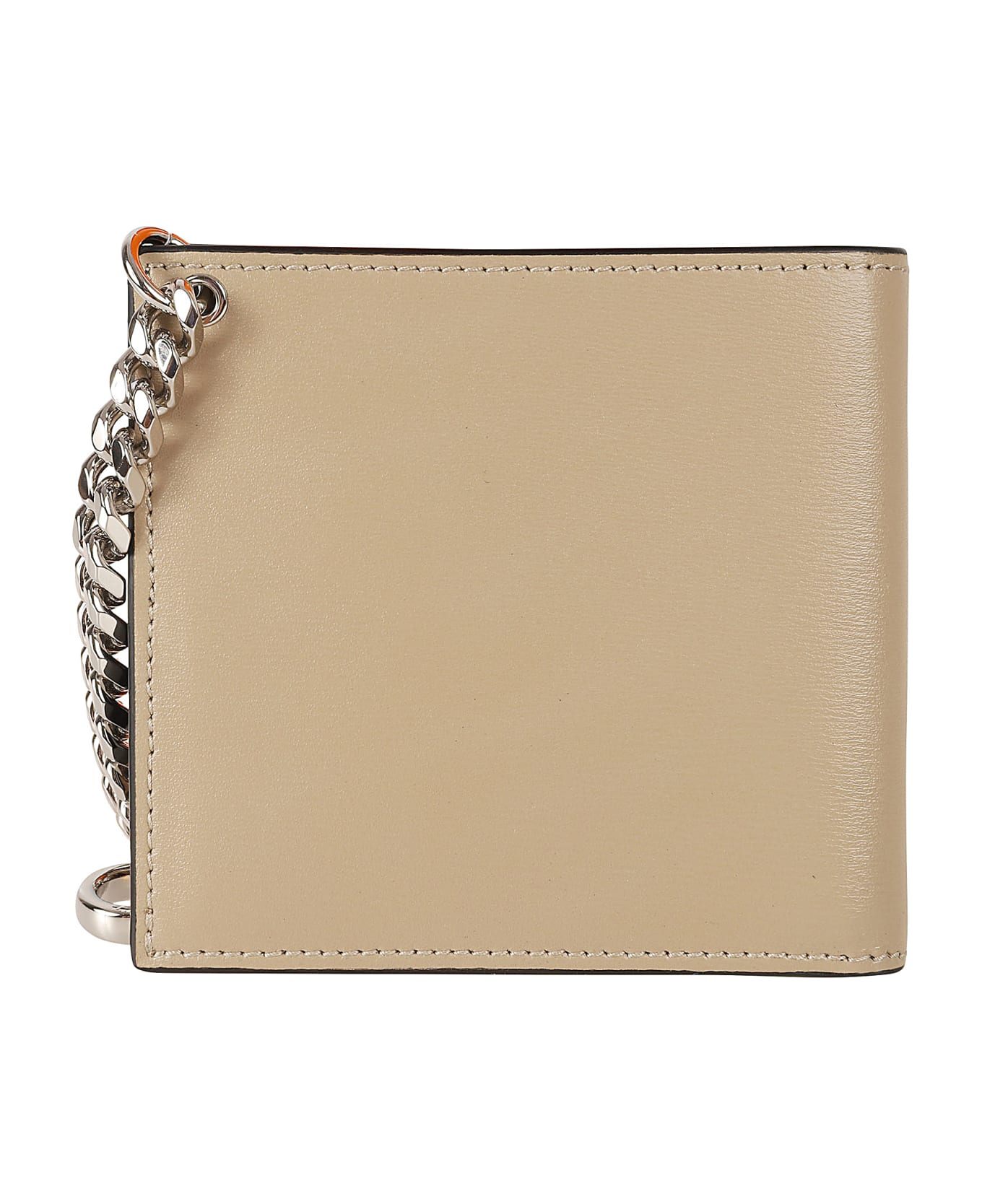 Alexander McQueen Logo Detail Chain Applique Wallet - Beige