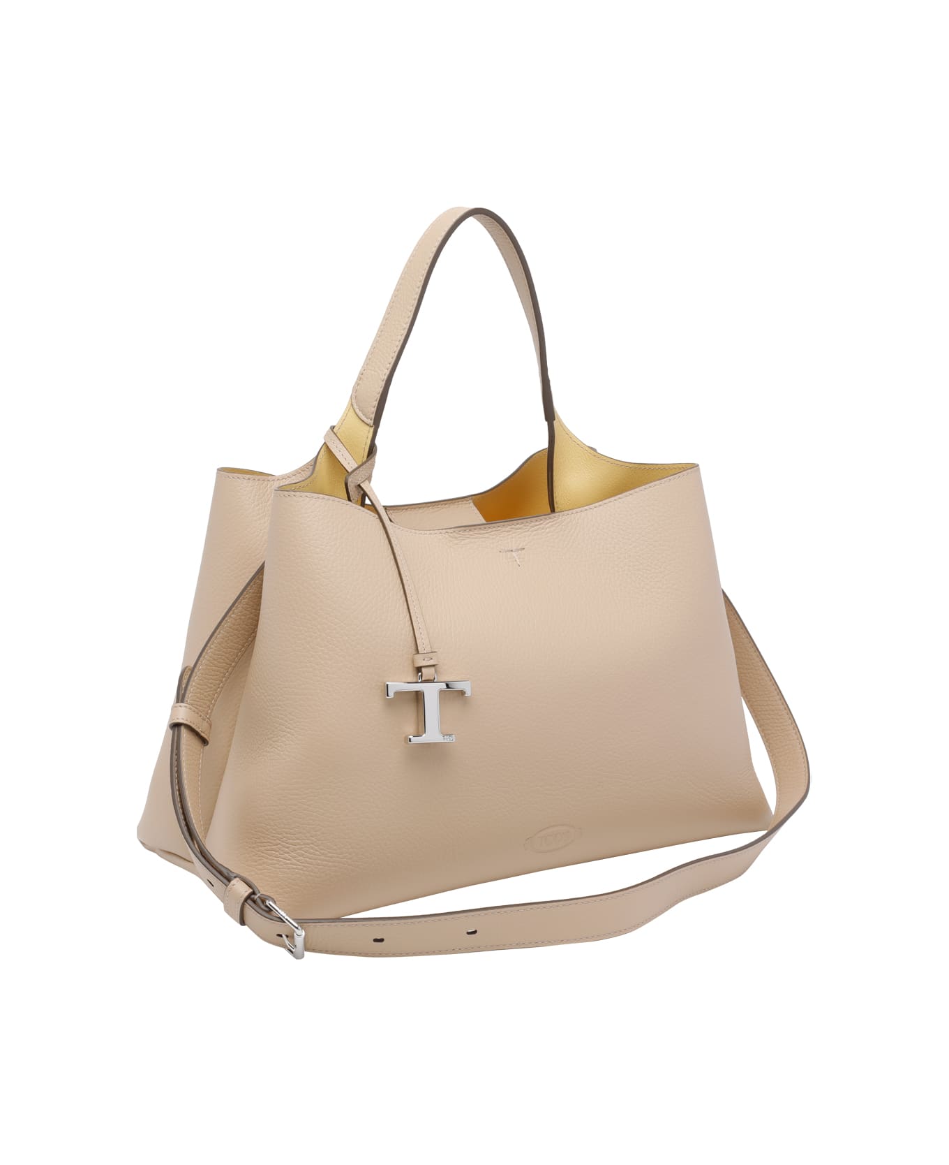 Tod's Medium Leather Handbag - Beige
