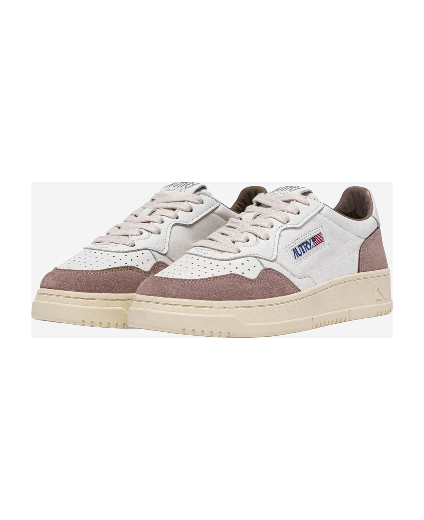 Autry Medalist Low Leather Sneakers - Beige