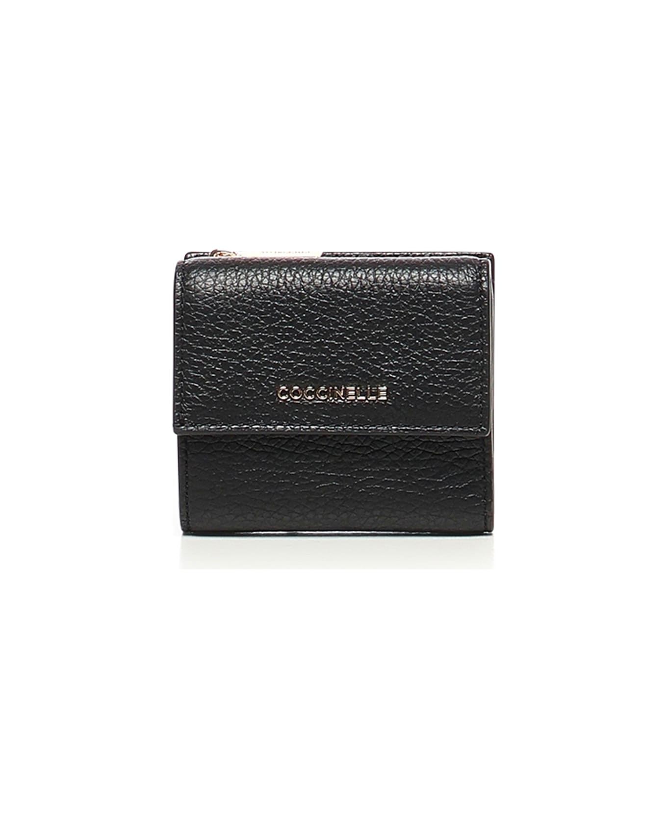 Coccinelle Mini Wallet Metallic Soft - Black