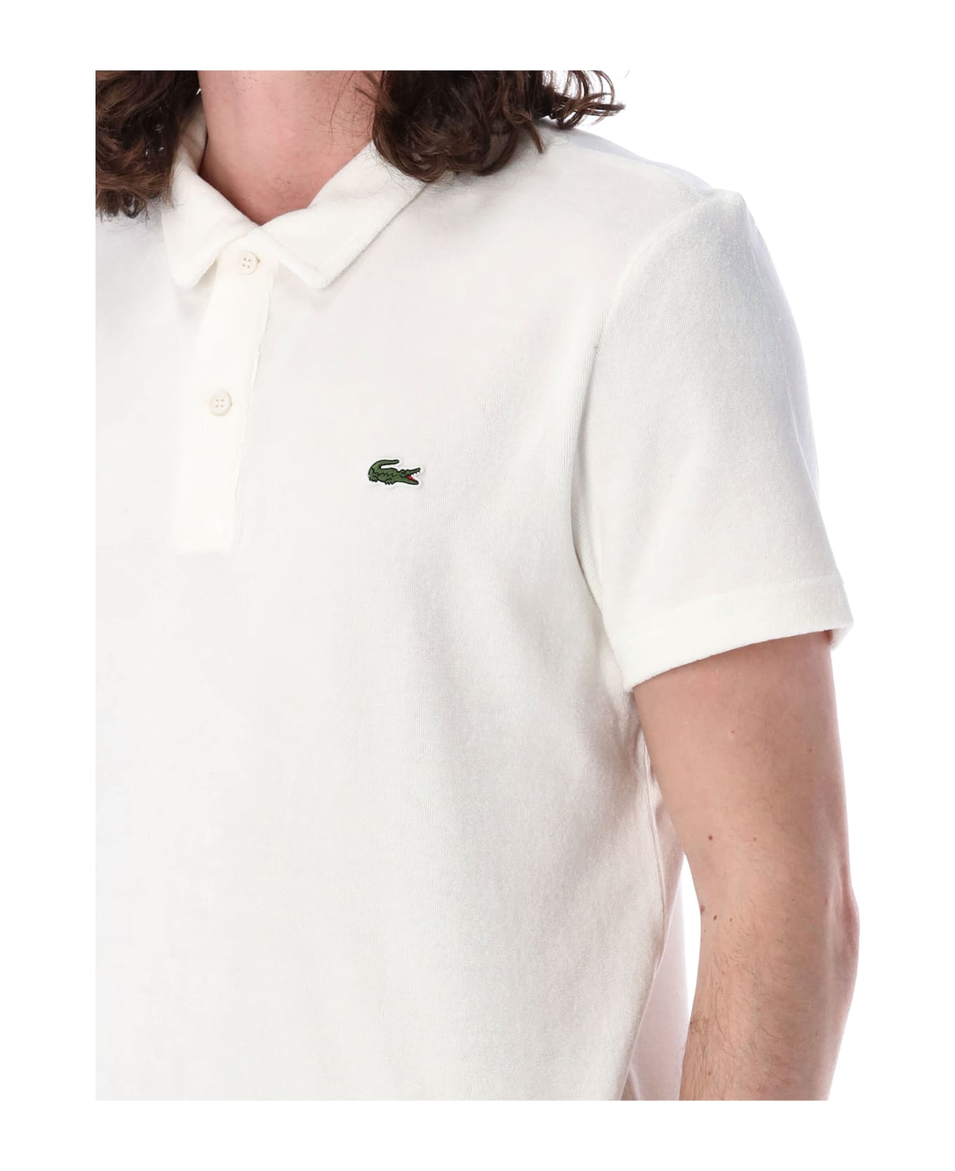 Lacoste Classic Terry Polo Shirt - WHITE ポロシャツ