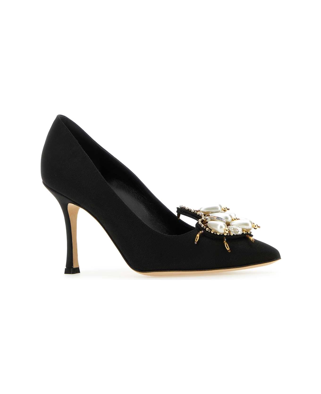 Manolo Blahnik Black Fabric Orientalia Pumps - BLCK