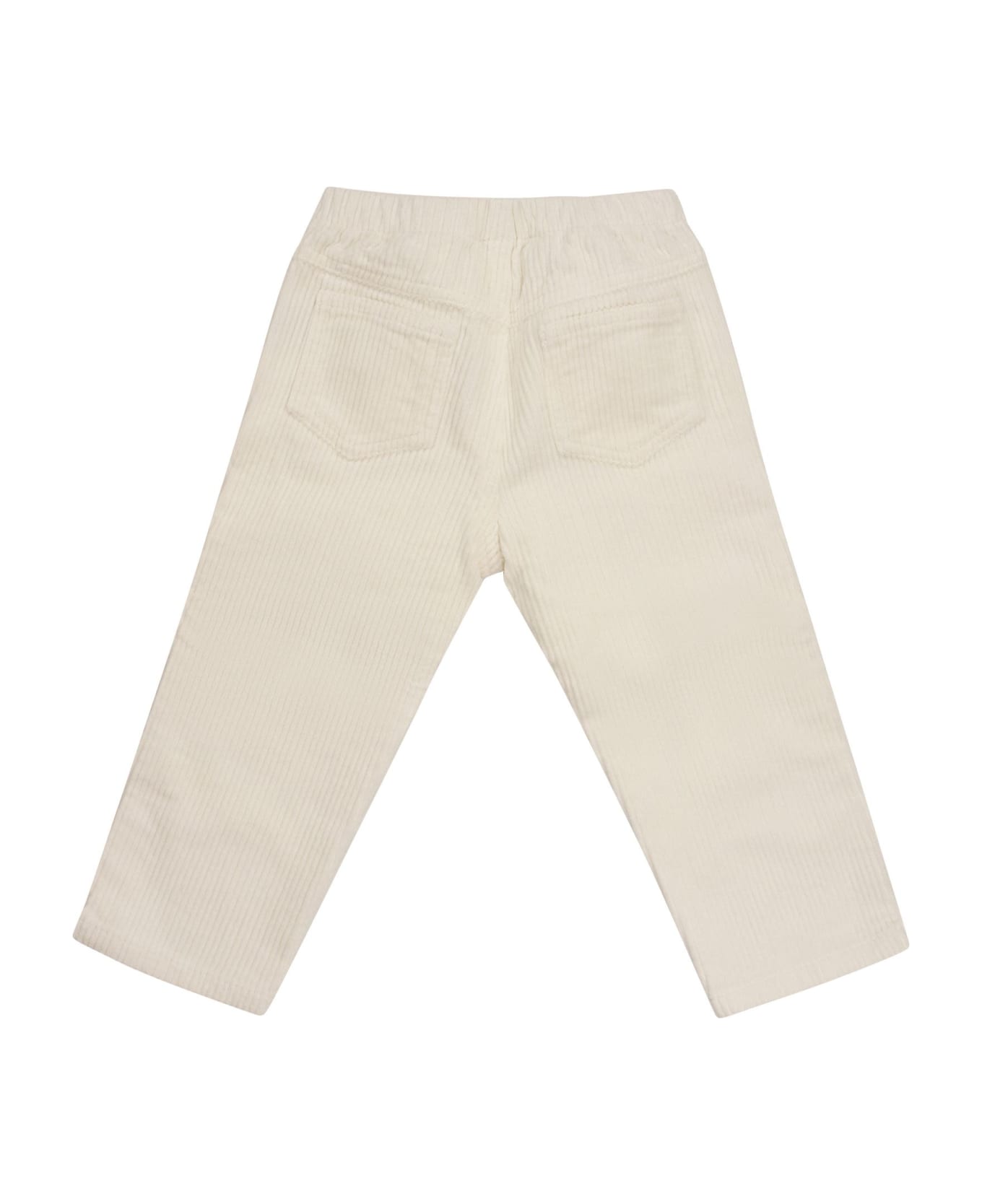 Il Gufo Ribbed Velvet Trousers - White