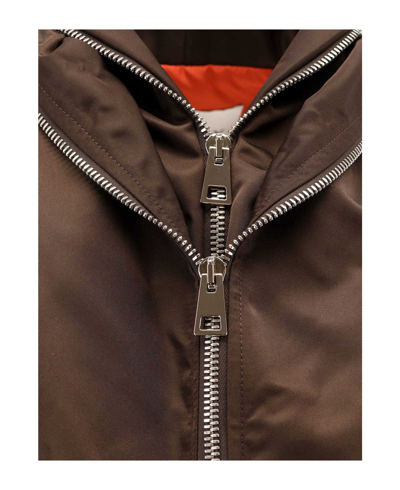 Givenchy Nylon Bomber Jacket With Double Zip - Brown