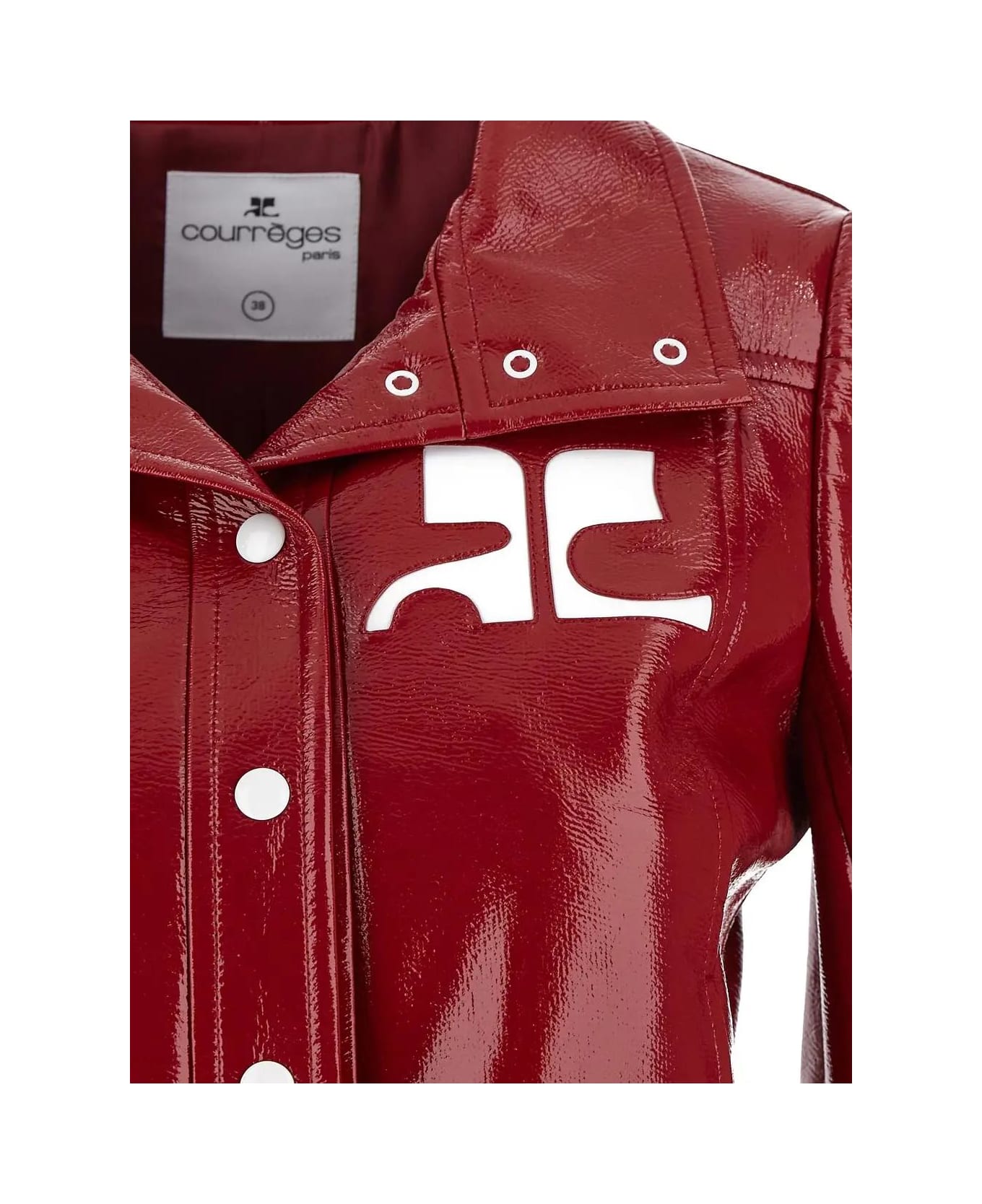 Courrèges Cropped Jacket - RED