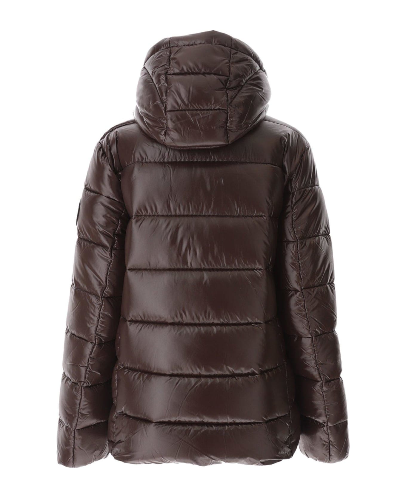 Save the Duck Hooded Puffer Jacket - Brown/black